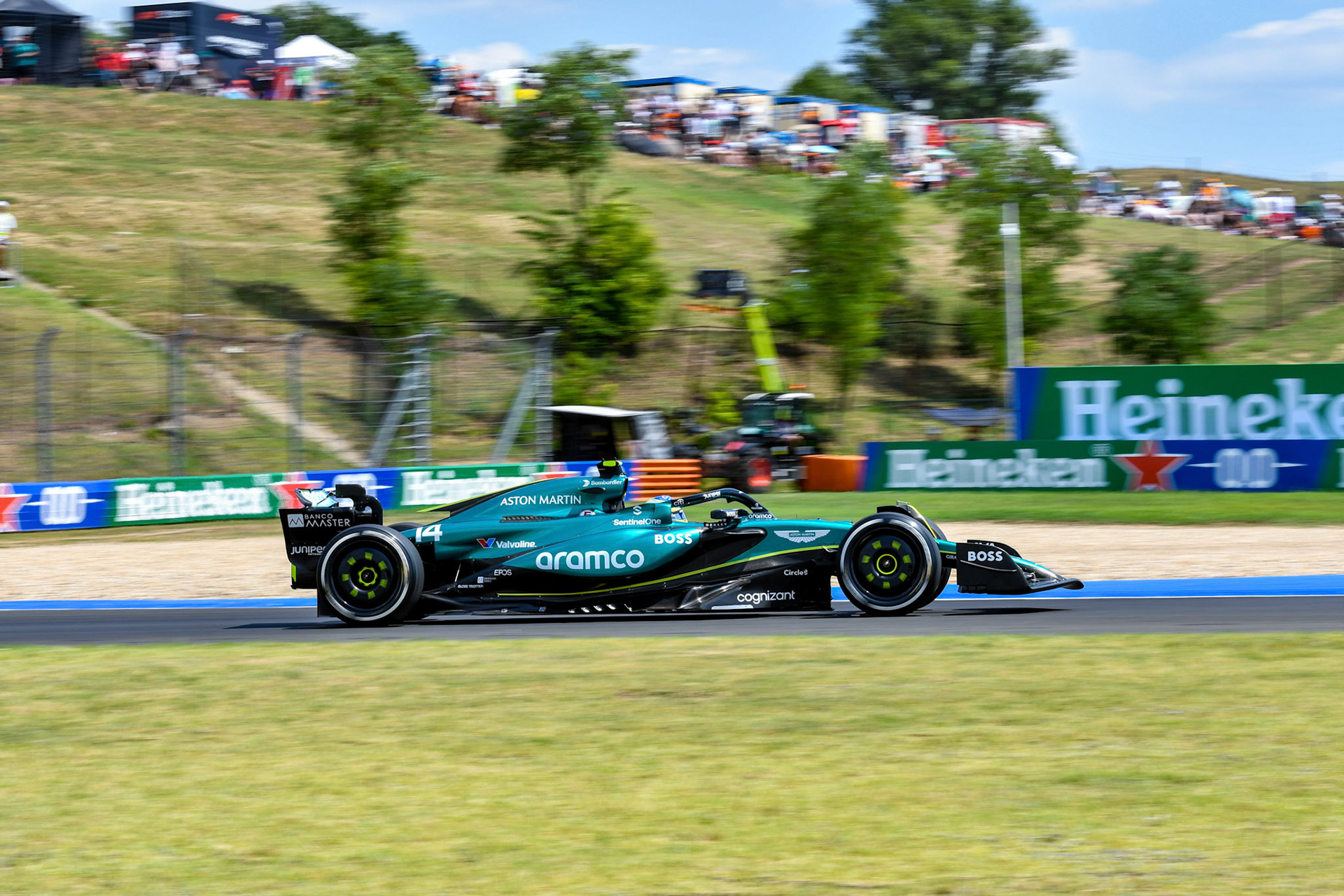 Fernando Alonso #14, Aston Martin Aramco F1 Team;Formel 1 Budapest / Ungarn, 20.07.2024