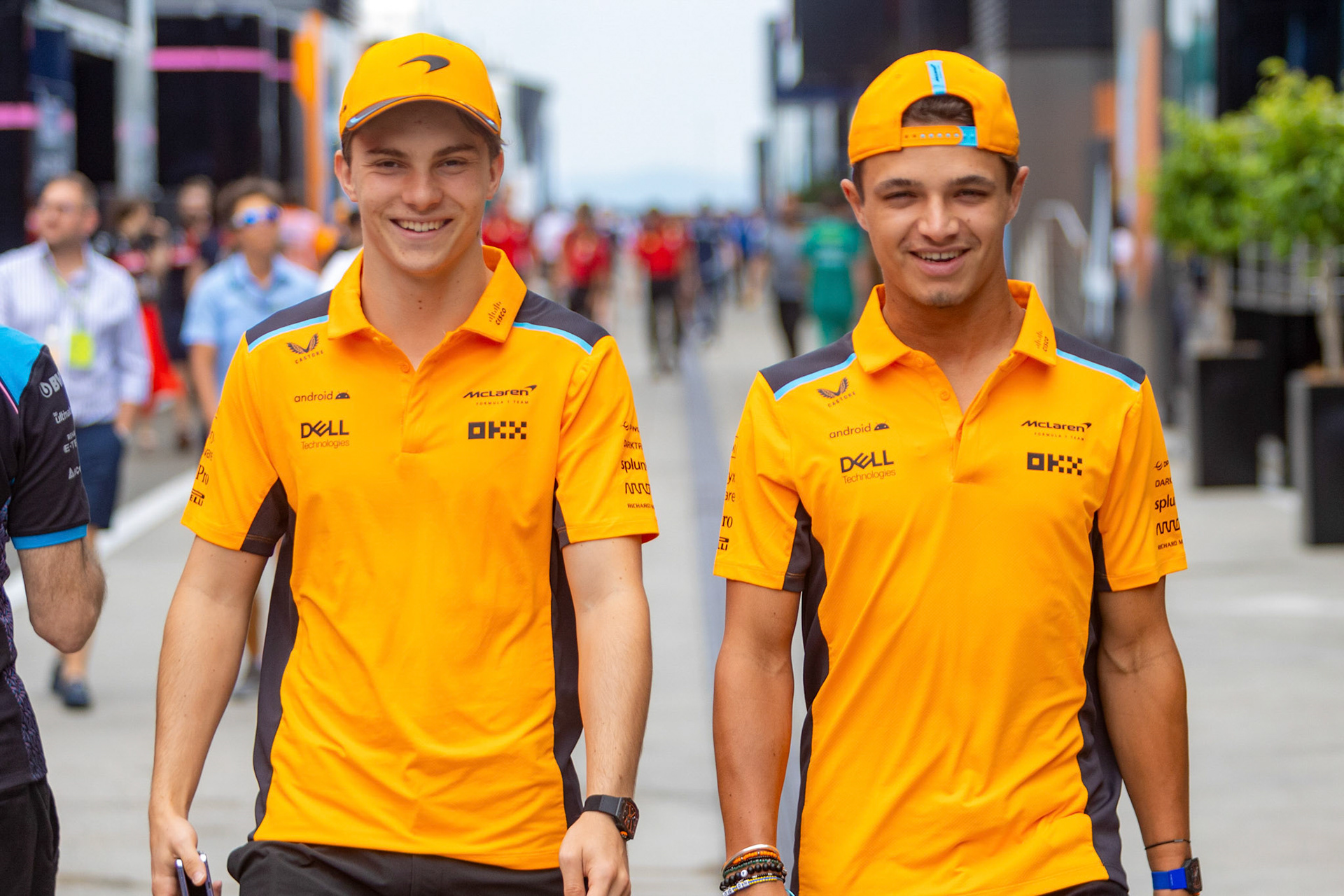 Lando Norris und Oscar Piastri, McLaren F1 Team; Formel 1 GP Budapest / Ungarn. Feitag, 21.07.2023