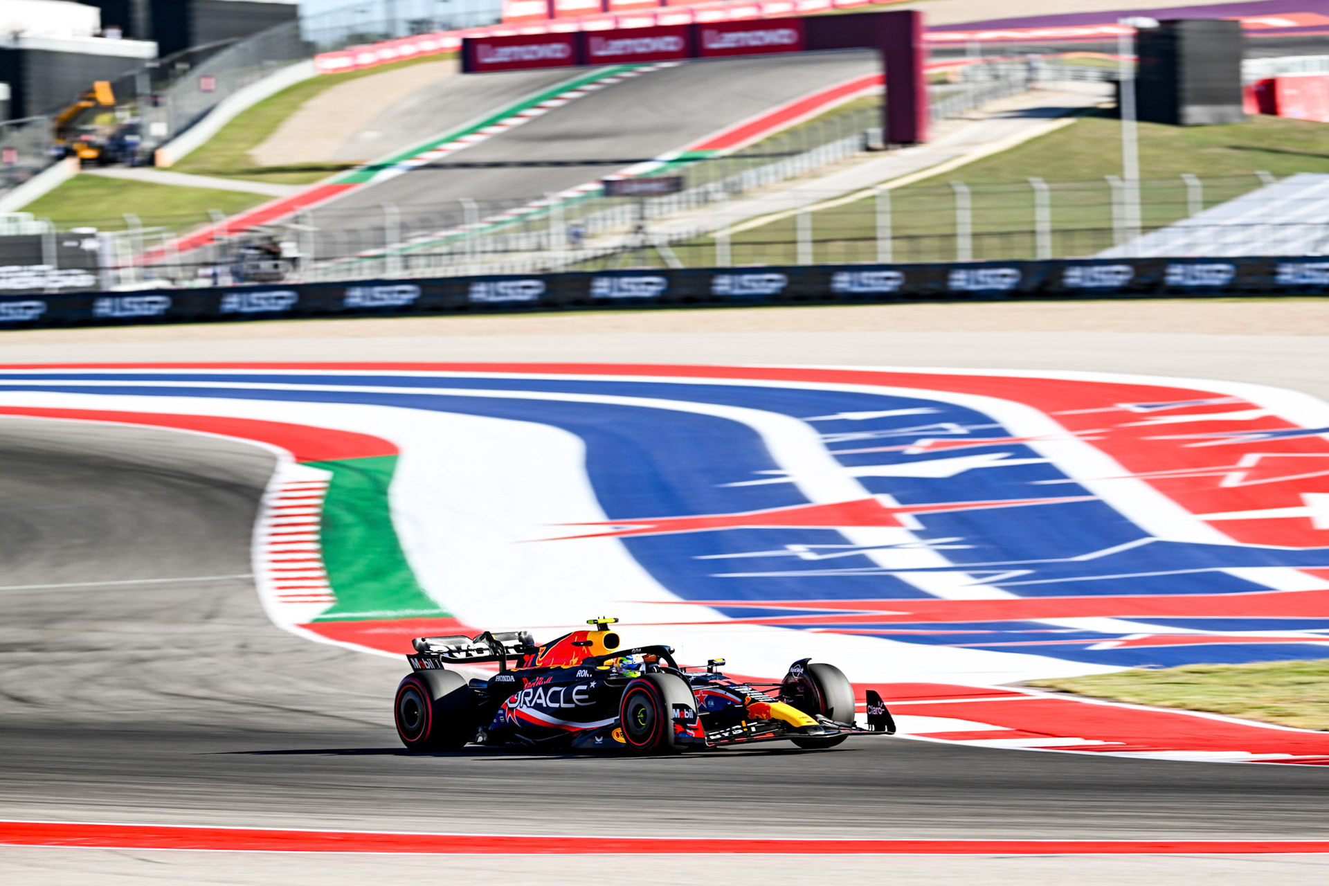 Sergio Perez (MEX) Red Bull Racing; Formel 1 GP USA Austin Texas. Samstag 21.10.2023