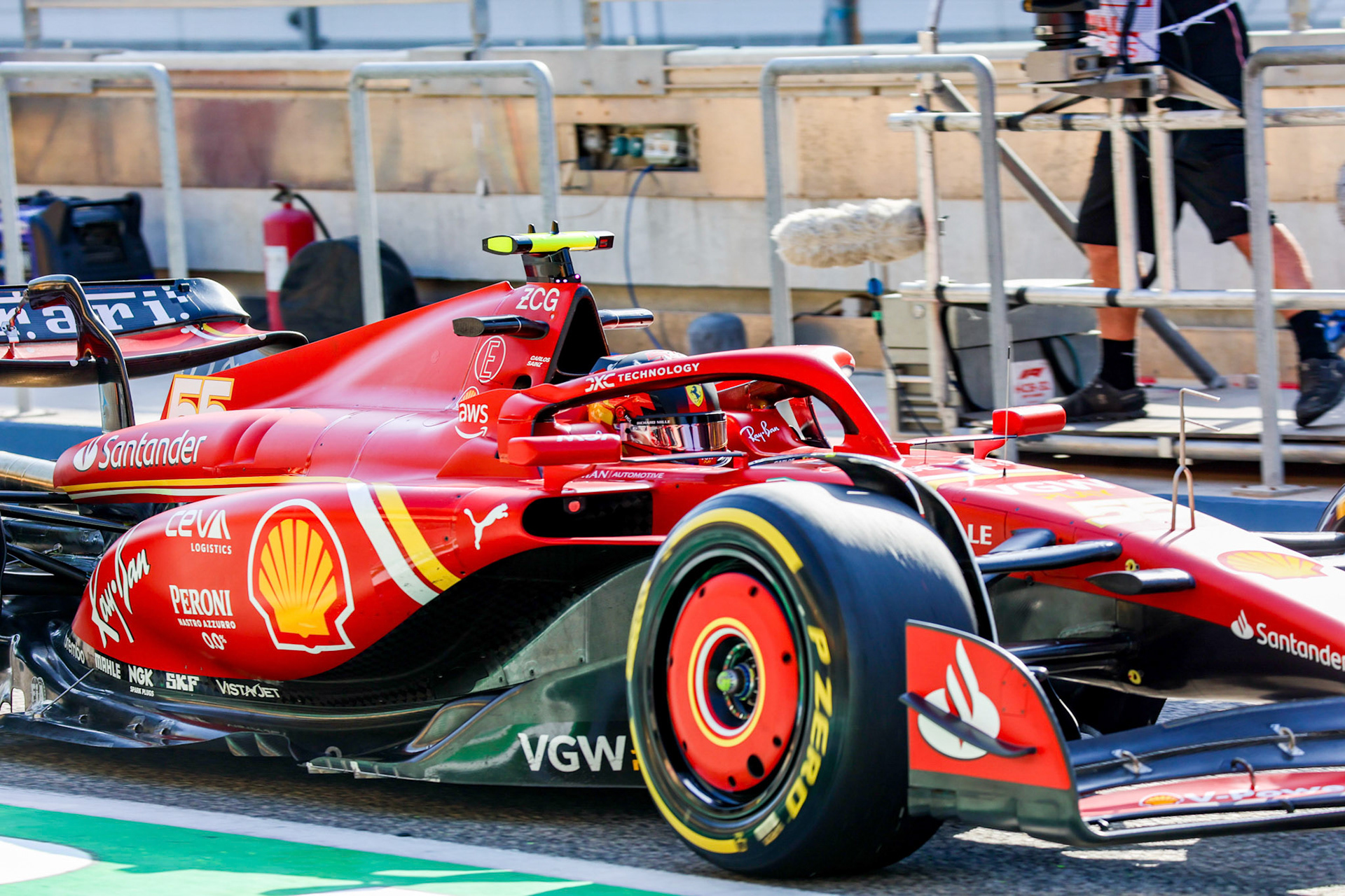 Carlos Sainz #55, Scuderia Ferrari; Formel 1 Pre-Season Tests Bahrain. Donnerstag, 22.02.2024