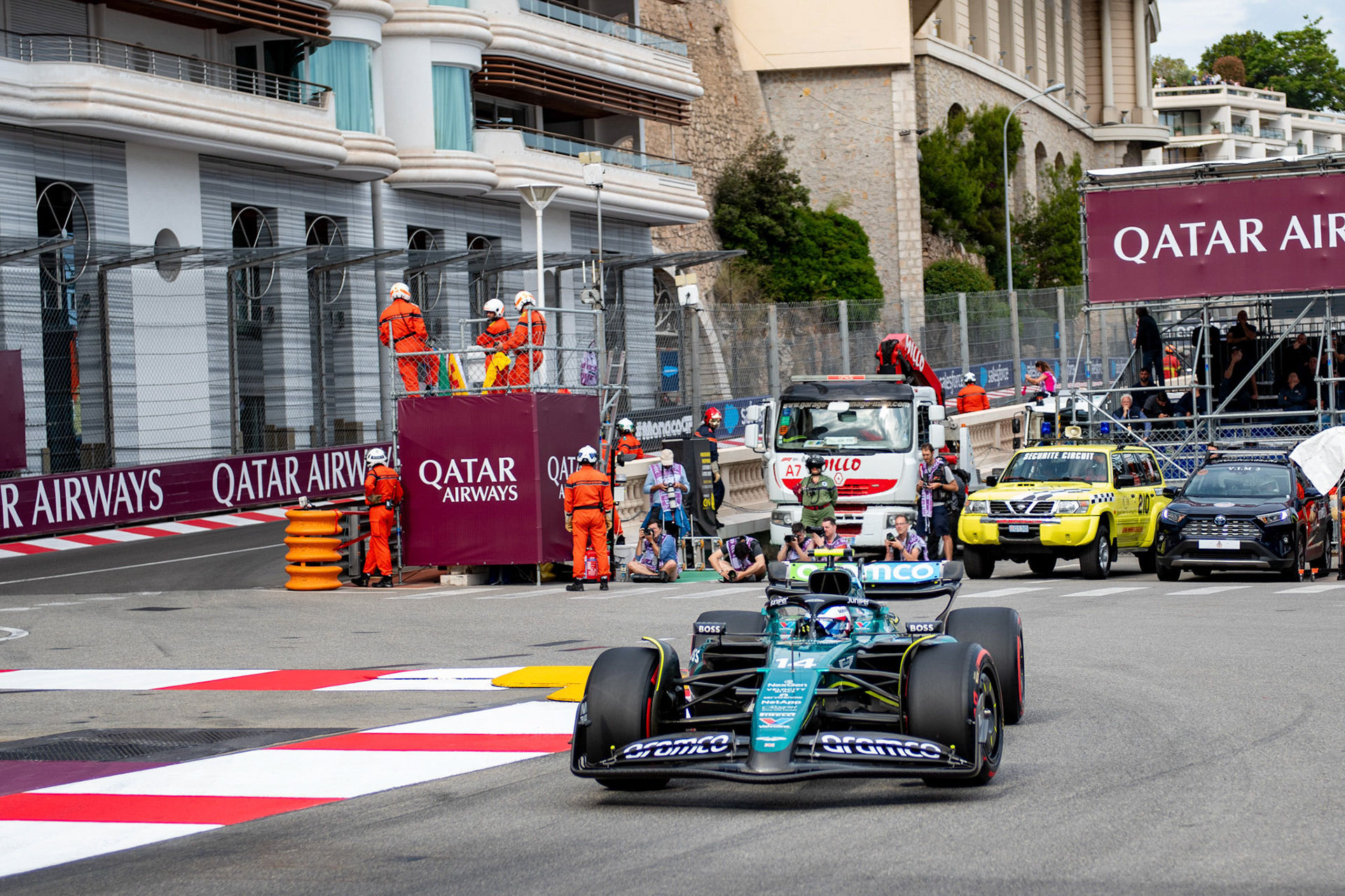 Fernando Alonso #14, Aston Martin Aramco F1 Team; Formel1 GP Monaco Freitag, 24.05.2024