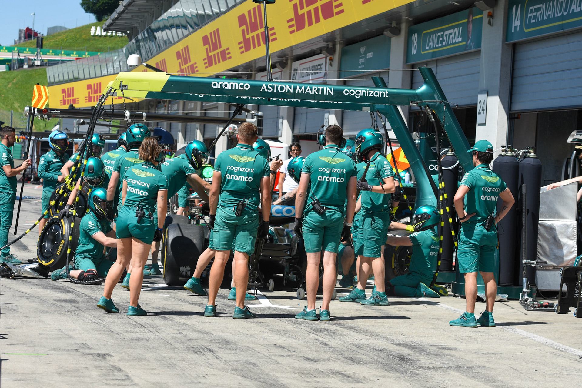 Aston Martin Formula One Team; Formel 1 GP Austria / Österreich. Donnerstag 29.06.2023