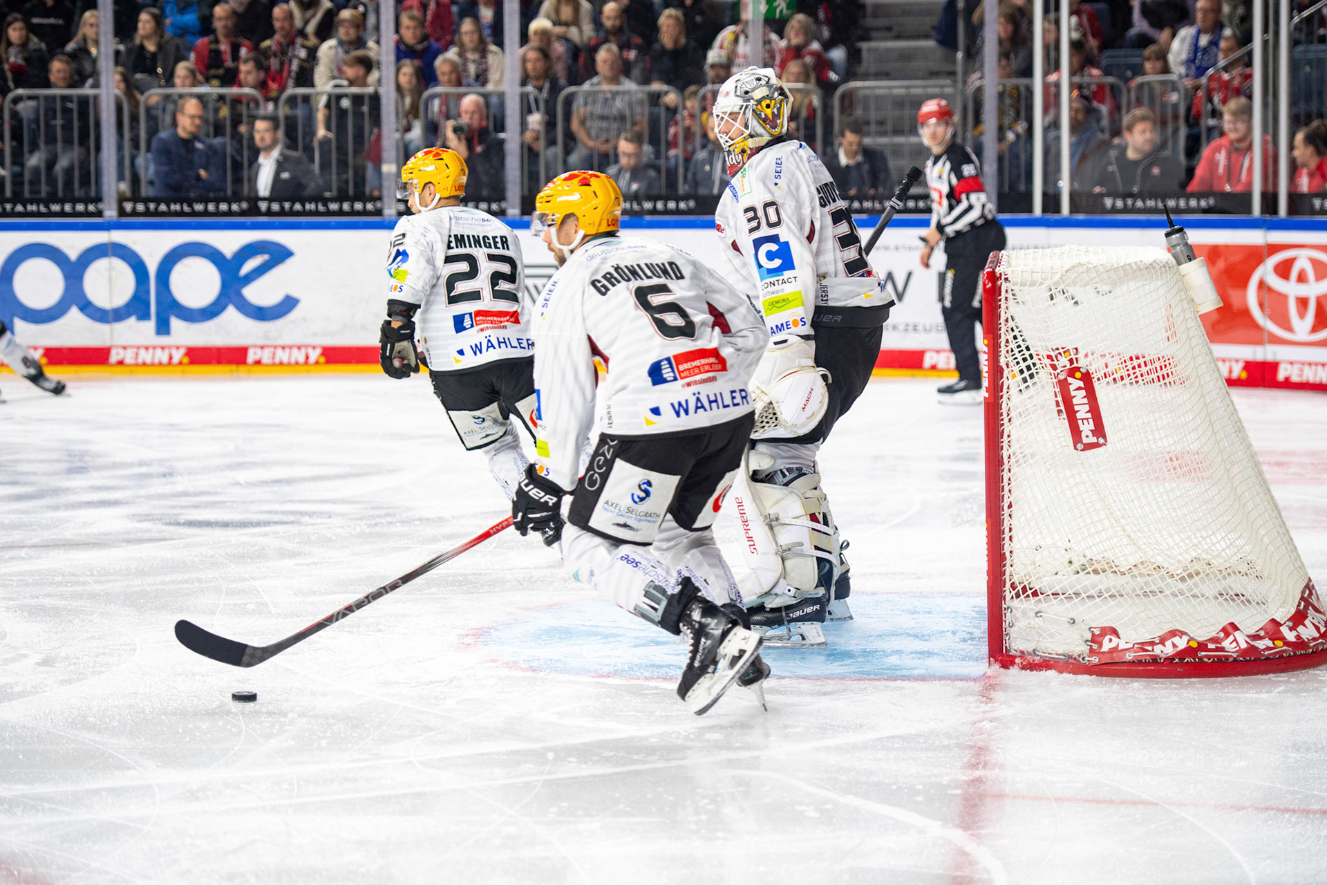 Anders Groenlund; DEL Kölner Haie - Bremerhaven Fischtown Pinguins, 01.11.2023