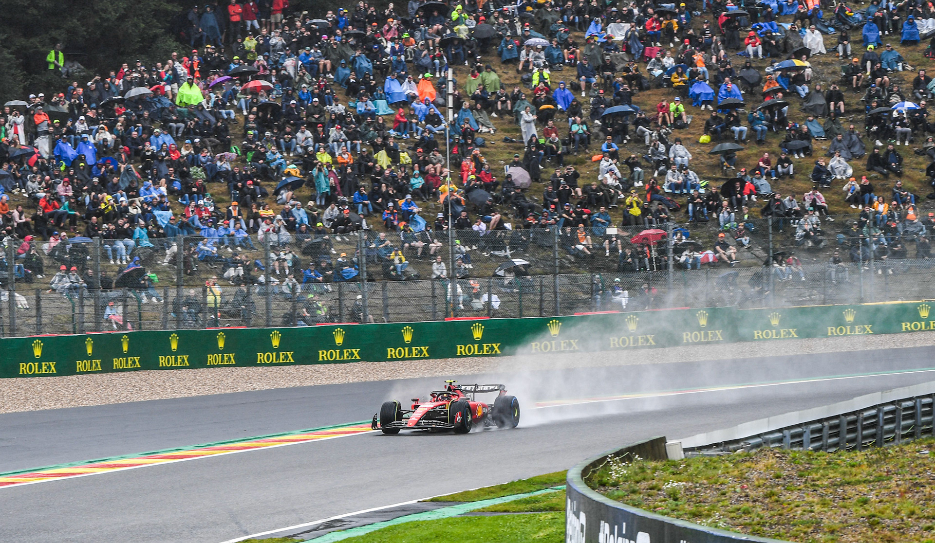 Carlos Sainz (ESP) Scuderia Ferrari; Formel 1 GP Spa Francorchamps/ Belgien. Freitag, 28.07.2023