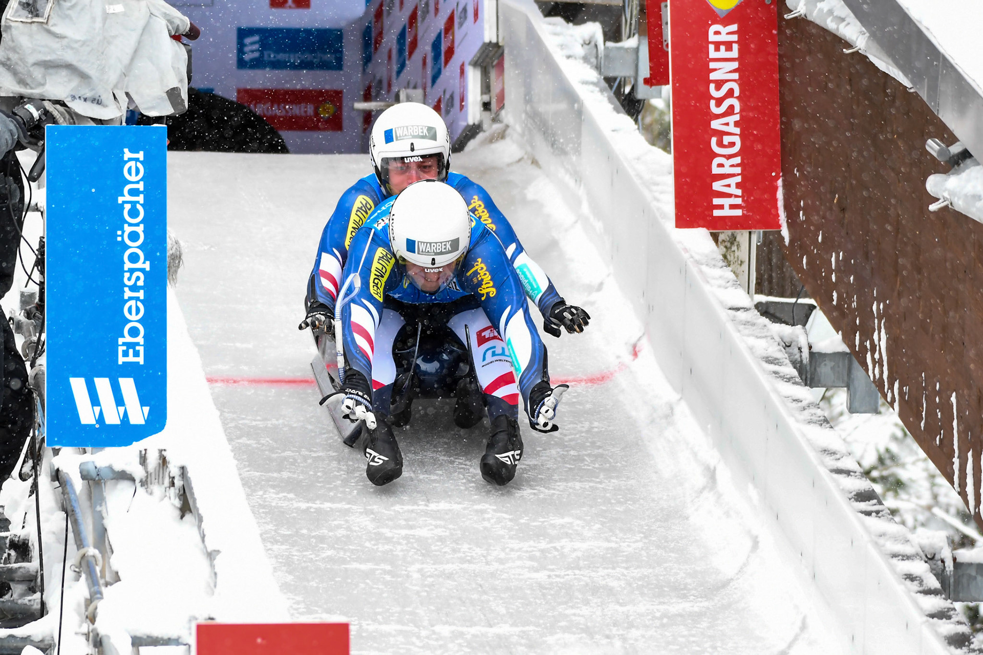Yannik Mueller, Armin Frauscher, AUT; Eberspächer Luge World Cup; Veltins Eisarena Winterberg 25.02.2023
