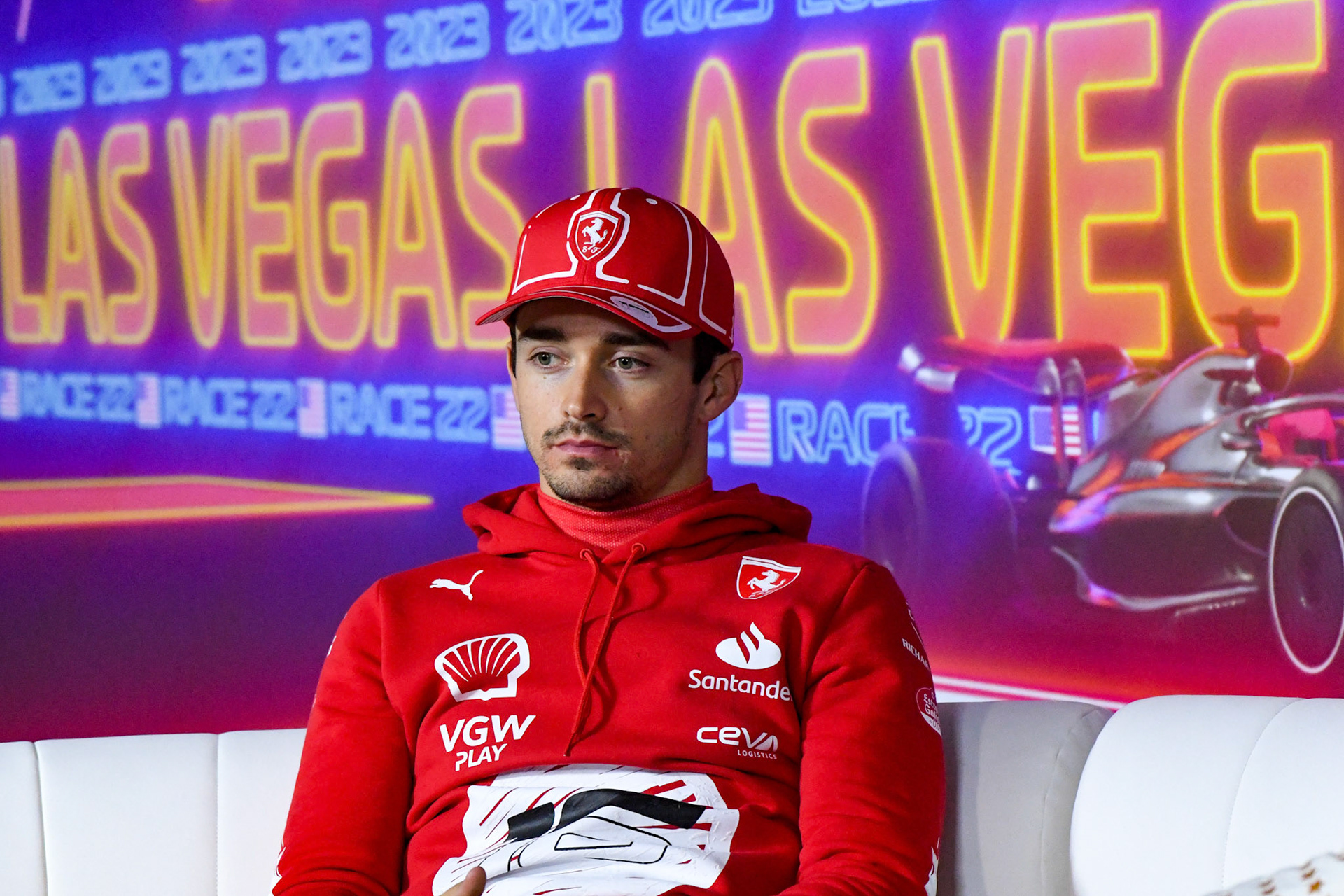Charles Leclerc (MCO) Scuderia Ferrari;Formel 1 GP USA Las Vegas. Sonntag 19.11.2023