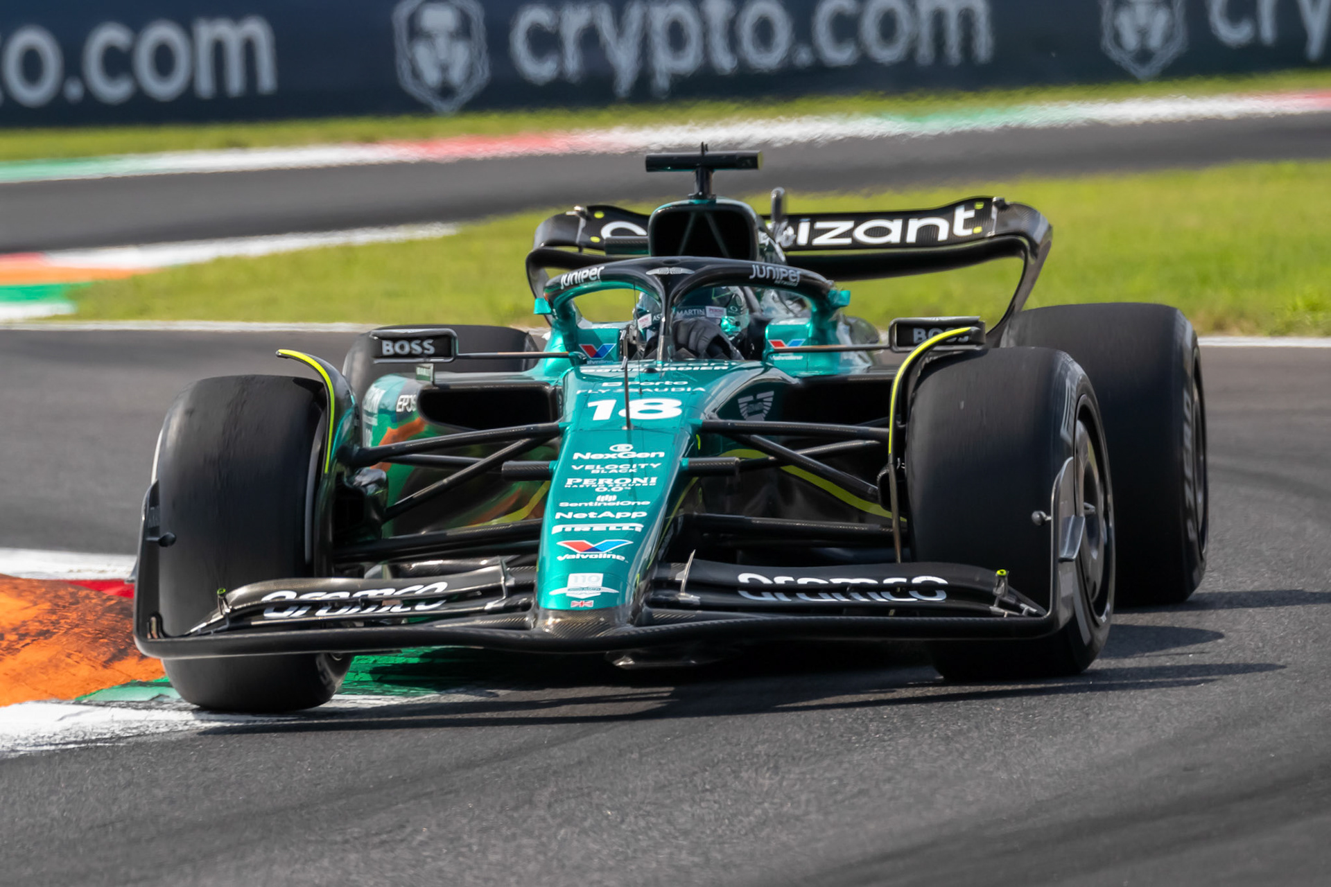 Lance Stroll (CAN) Aston Martin Formula One Team; Formel 1 GP Italien / Monza. Samstag, 02.09.2023