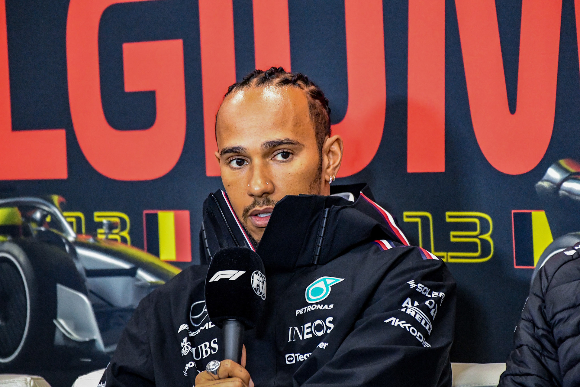 Lewis Hamilton (GBR) Mercedes AMG F1 Team; Formel 1 GP Spa Francorchamps/ Belgien. Donnerstag, 27.07.2023