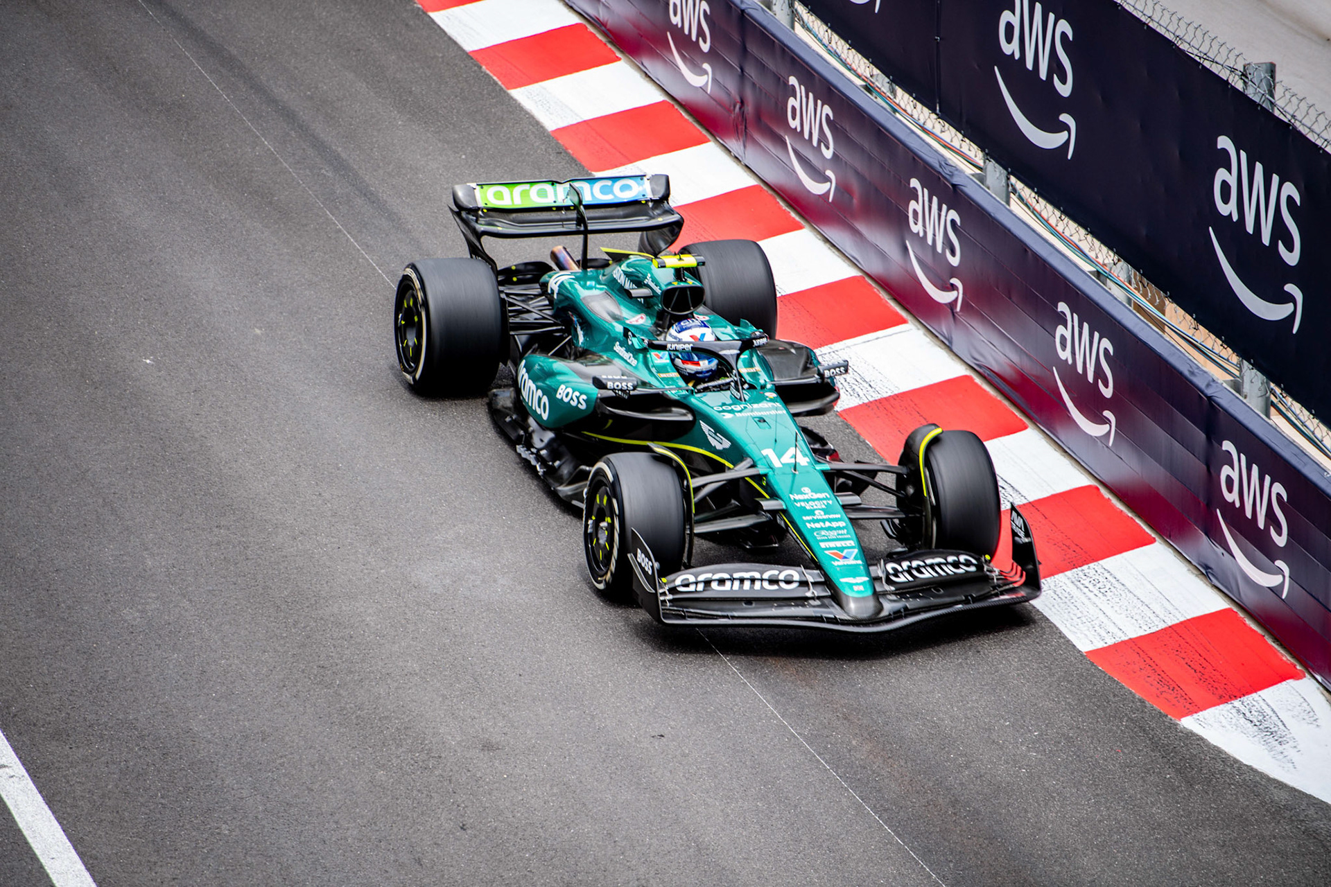 Fernando Alonso #14, Aston Martin Aramco F1 Team; Formel1 GP Monaco Freitag, 24.05.2024