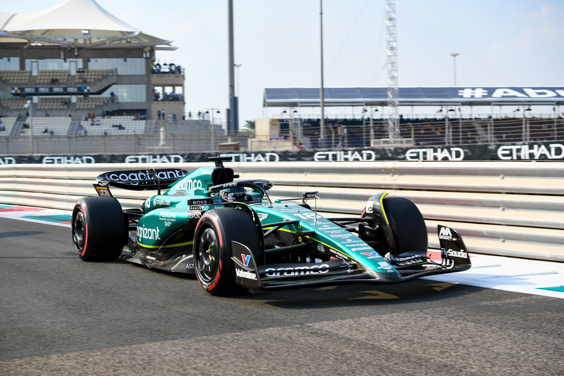 Lance Stroll (CAN) Aston Martin Formula One Team; Formel 1 GP Abu Dhabi. Freitag 24.11.2023
