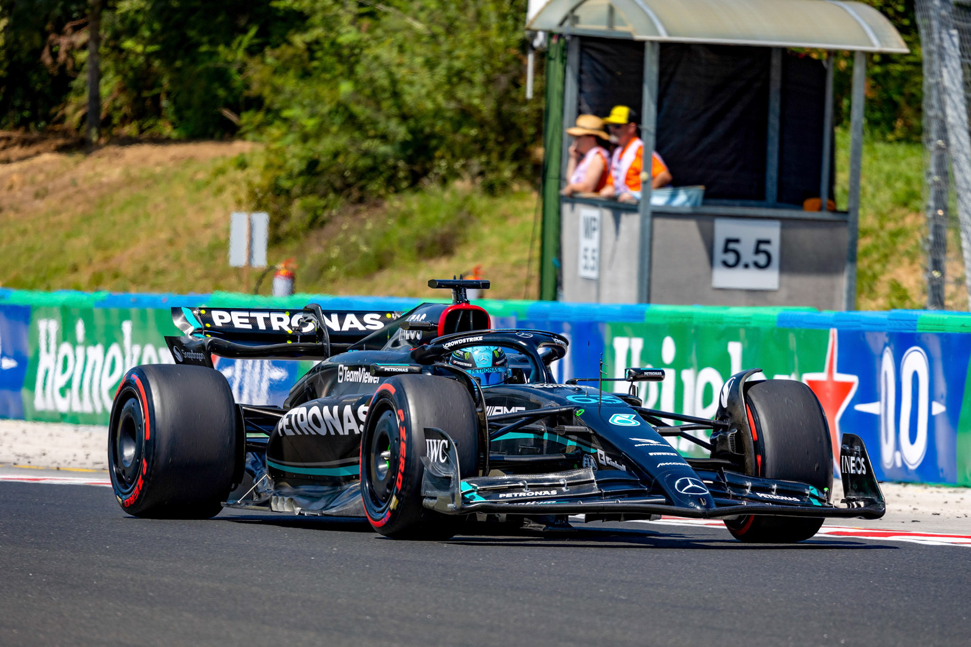 George Russell (GBR) Mercedes AMG F1 Team; Formel 1 GP Budapest / Ungarn. Samstag, 22.07.2023