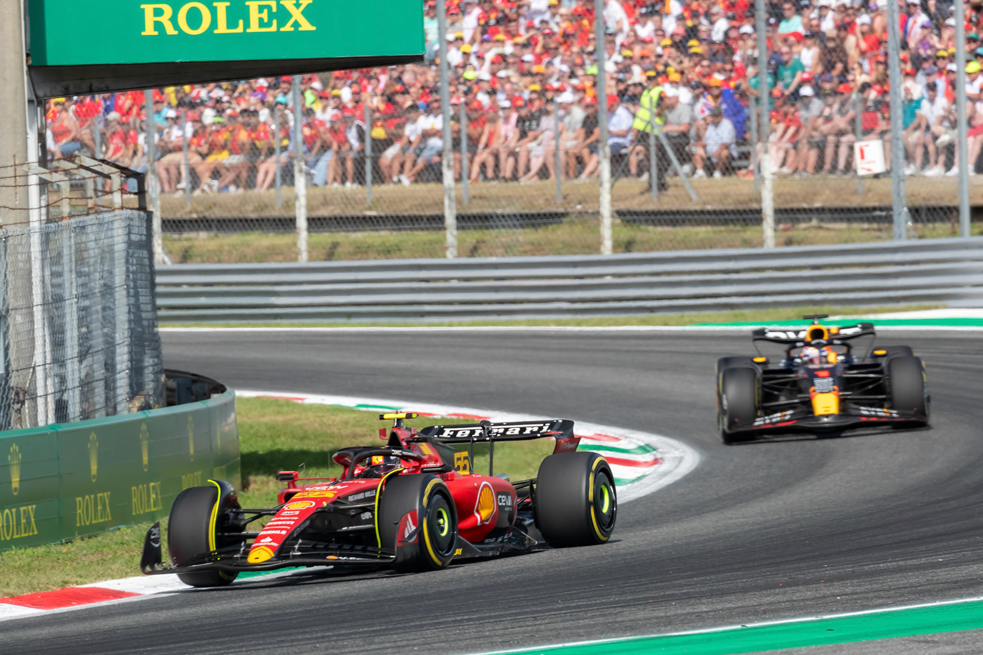 Carlos Sainz (ESP) Scuderia Ferrari; Formel 1 GP Italien / Monza. Sonntag, 03.09.2023