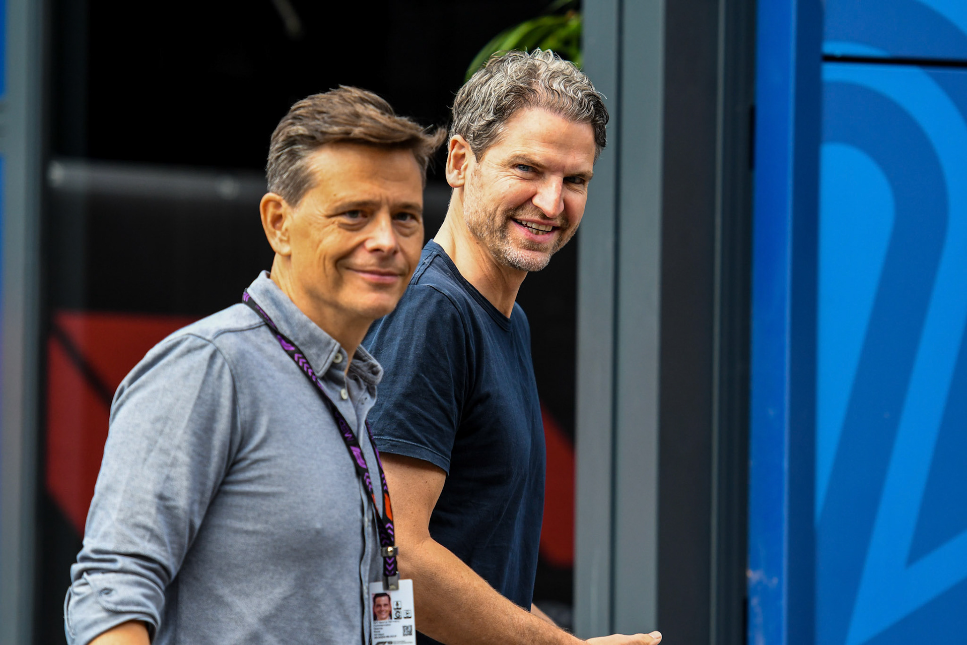 Peter Hardenacke und Sascha Roos, Sky Deutschland;Formel 1 GP Spa / Belgien. Donnerstag, 25.07.2024