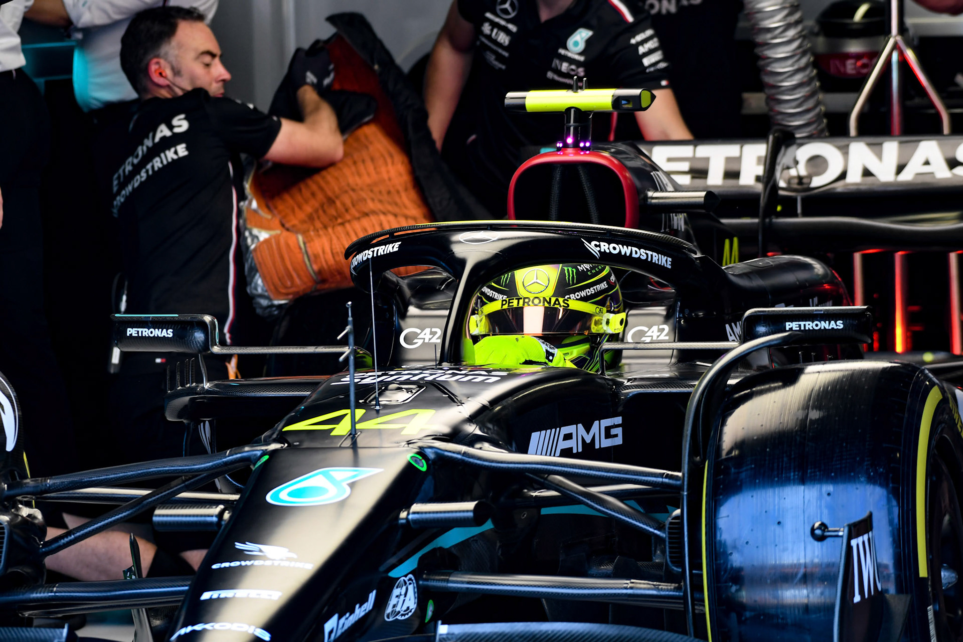 Lewis Hamilton (GBR) Mercedes AMG F1 Team; Formel 1 GP Monaco. Freitag 26.05.2023