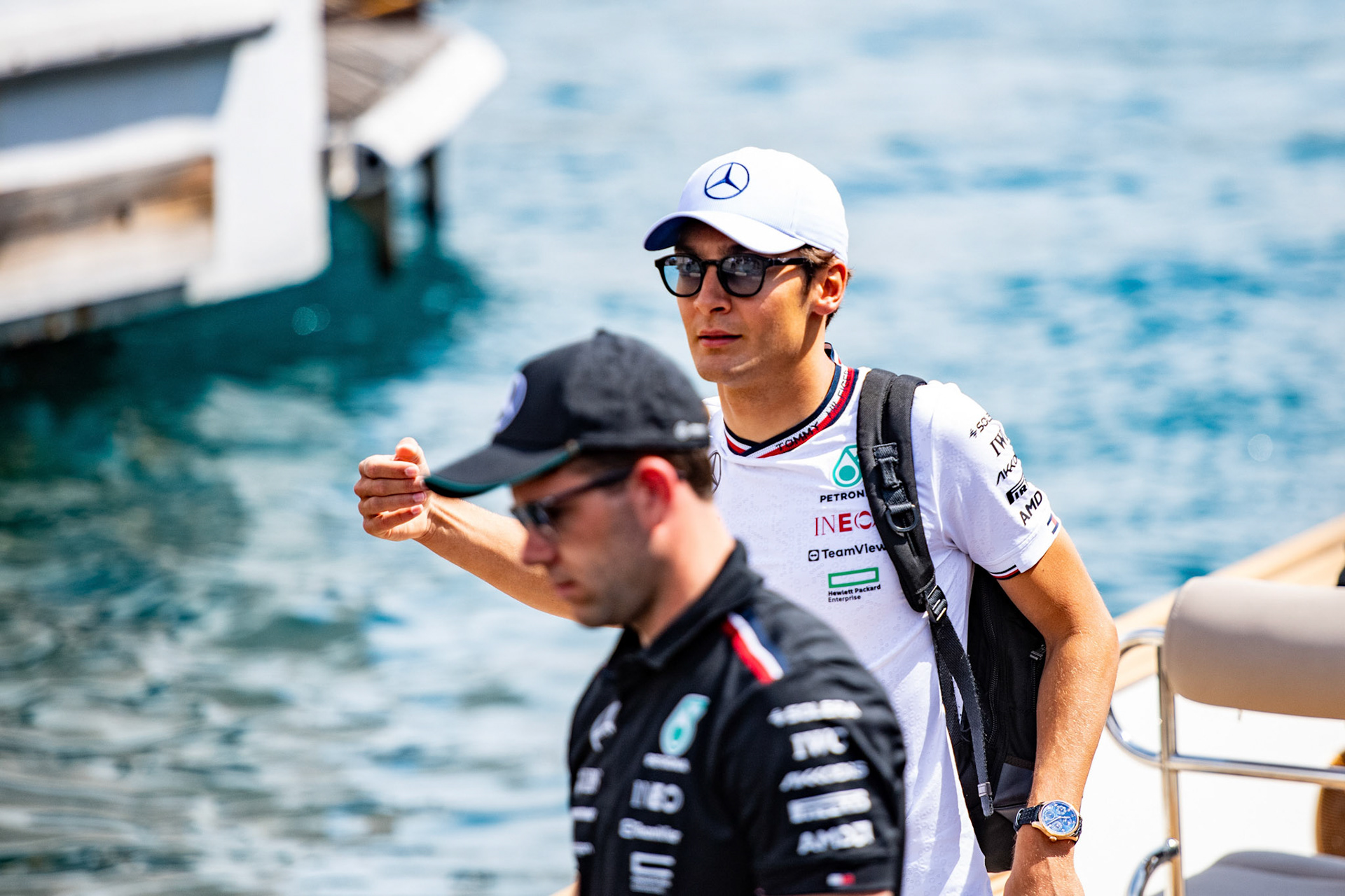 George Russell #63, Mercedes-AMG Petronas F1 Team; Formel1 GP Monaco Donnerstag, 23.05.2024