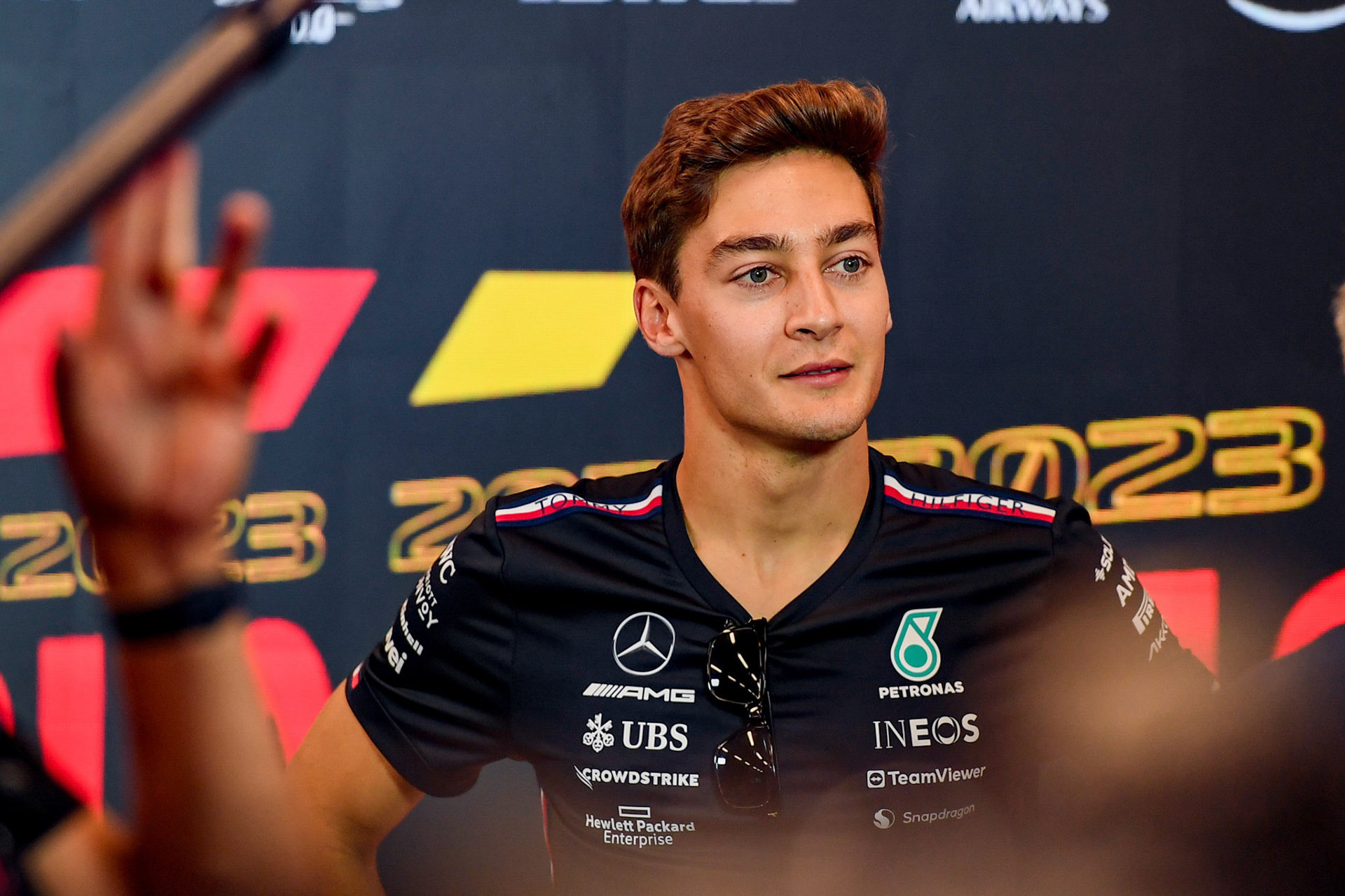 George Russell (GBR) Mercedes AMG F1 Team; Formel 1 GP Austria / Österreich. Donnerstag 29.06.2023