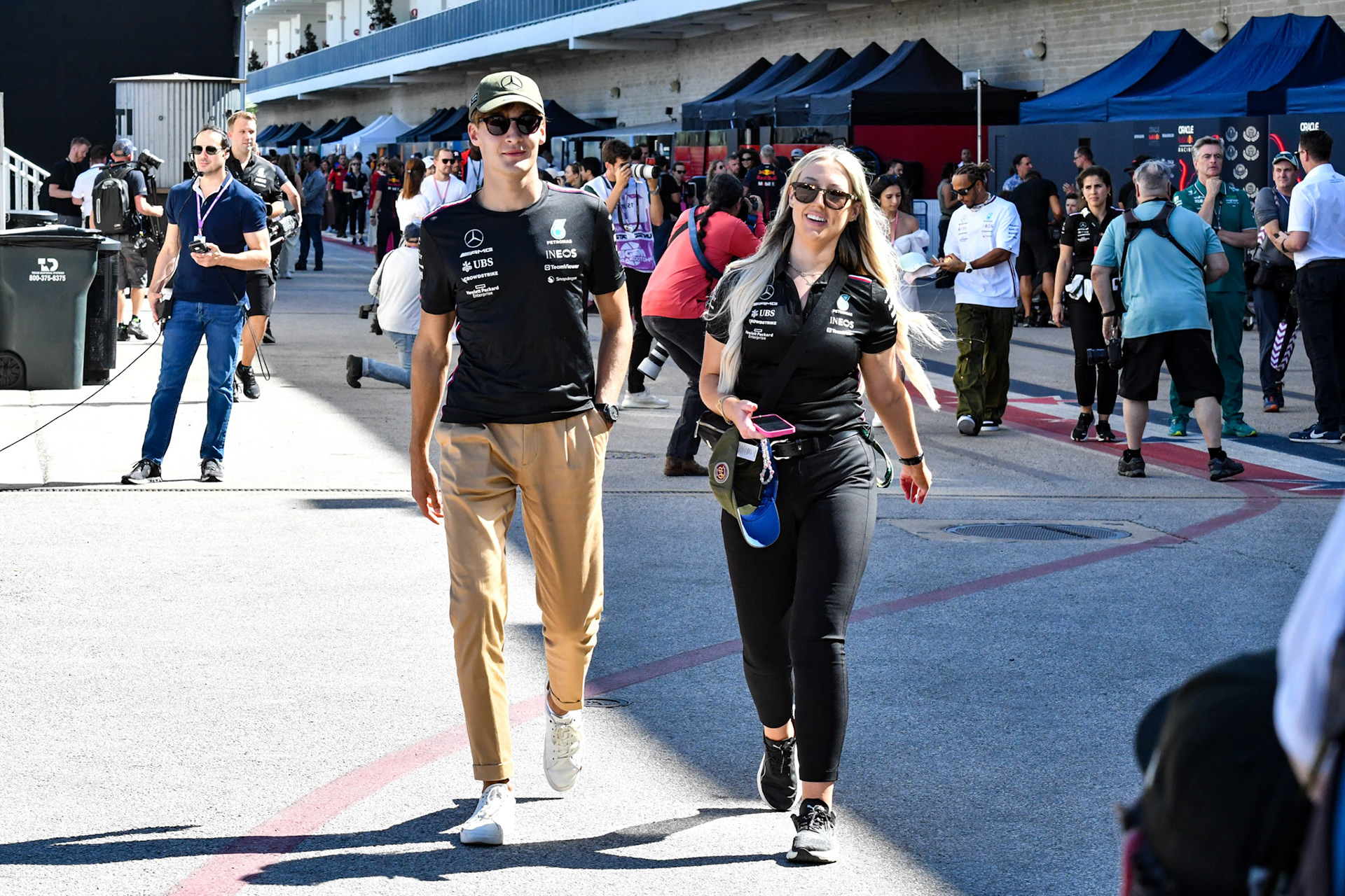 George Russell (GBR) Mercedes AMG F1 Team; Formel 1 GP USA Austin Texas. Freitag 20.10.2023