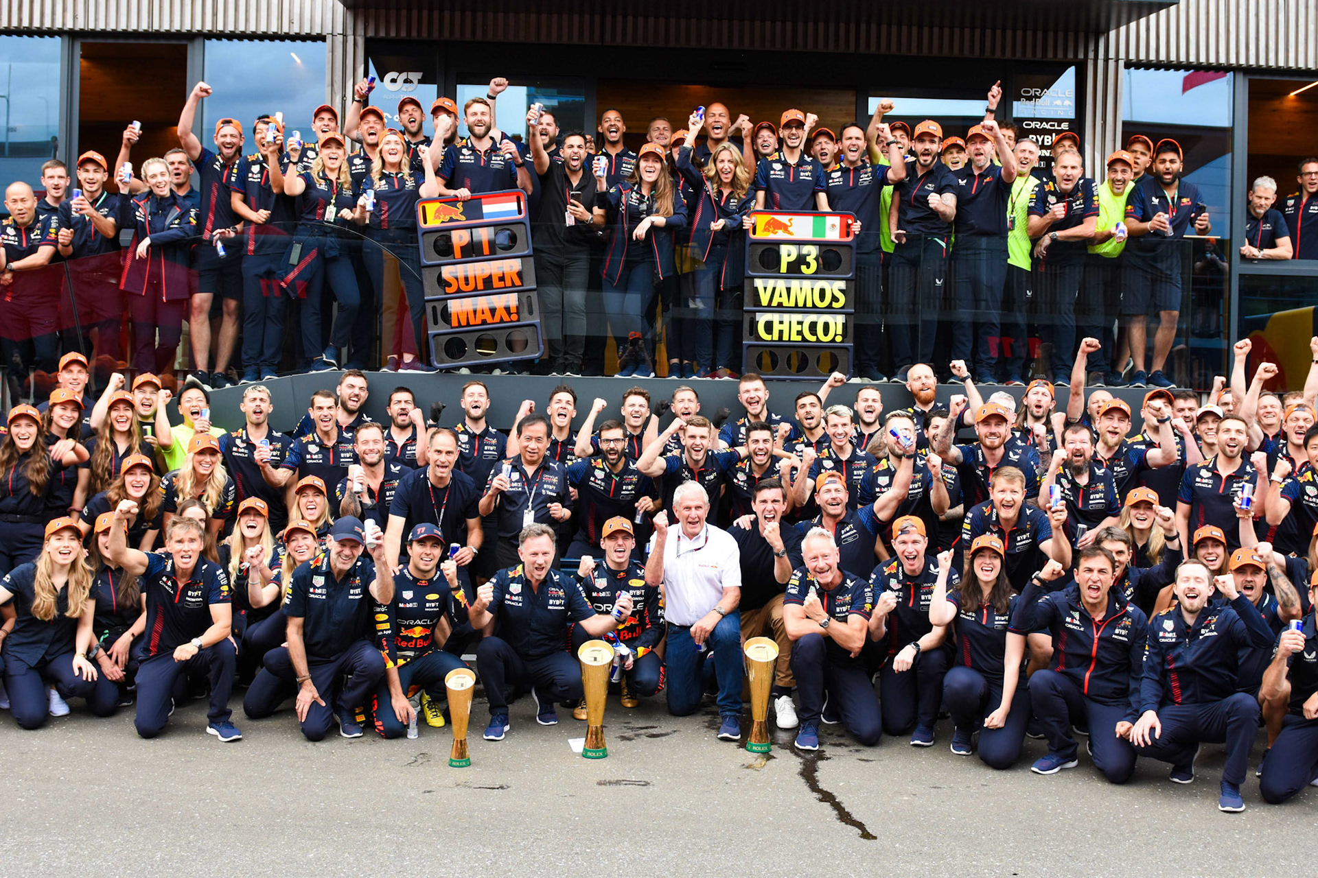 Red Bull Racing, Siegesfeier, Celebration; Formel 1 GP Austria / Österreich. Sonntag, 02.07.2023