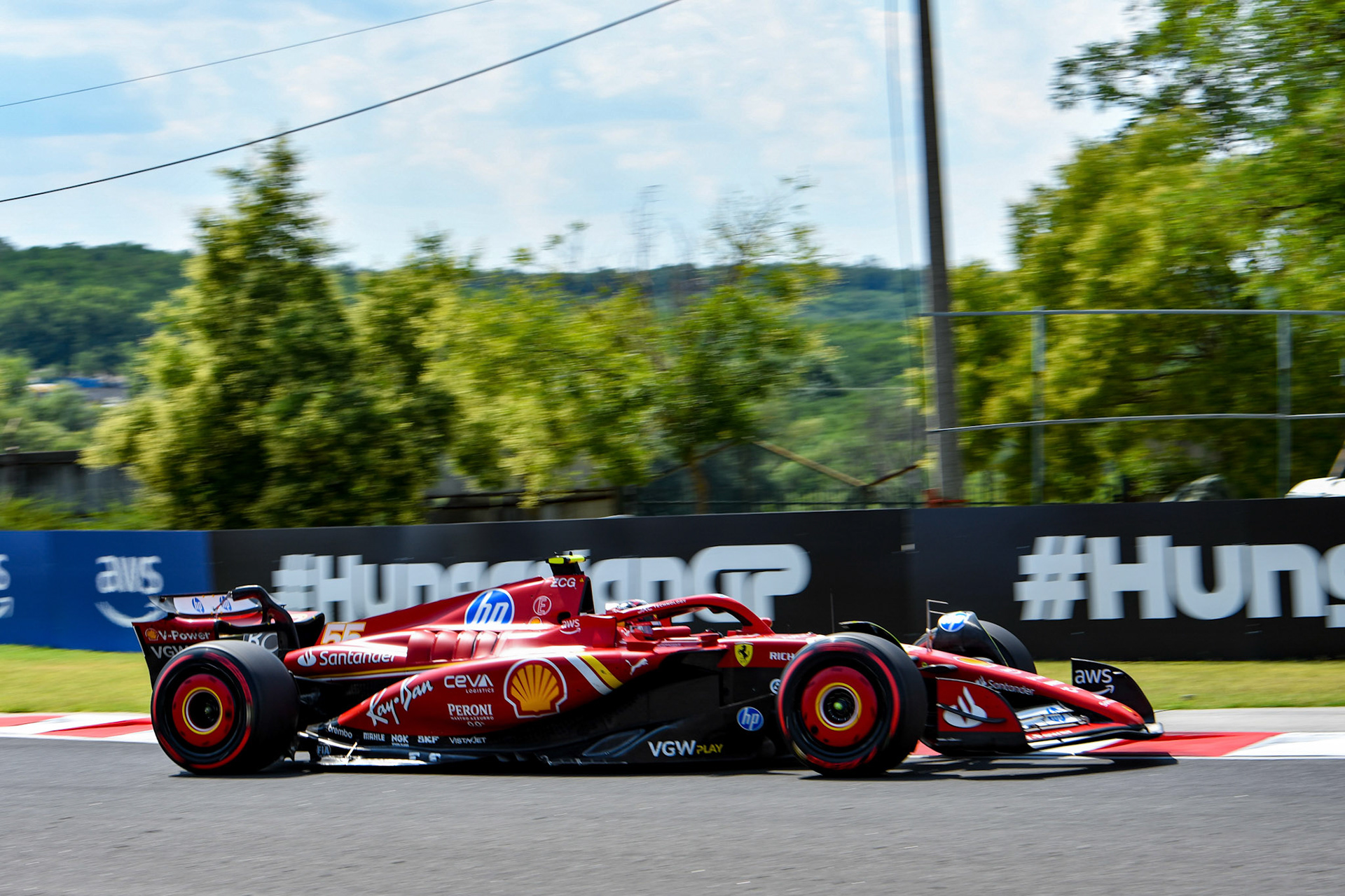 Carlos Sainz #55, Scuderia Ferrari;Formel 1 Budapest / Ungarn, 20.07.2024