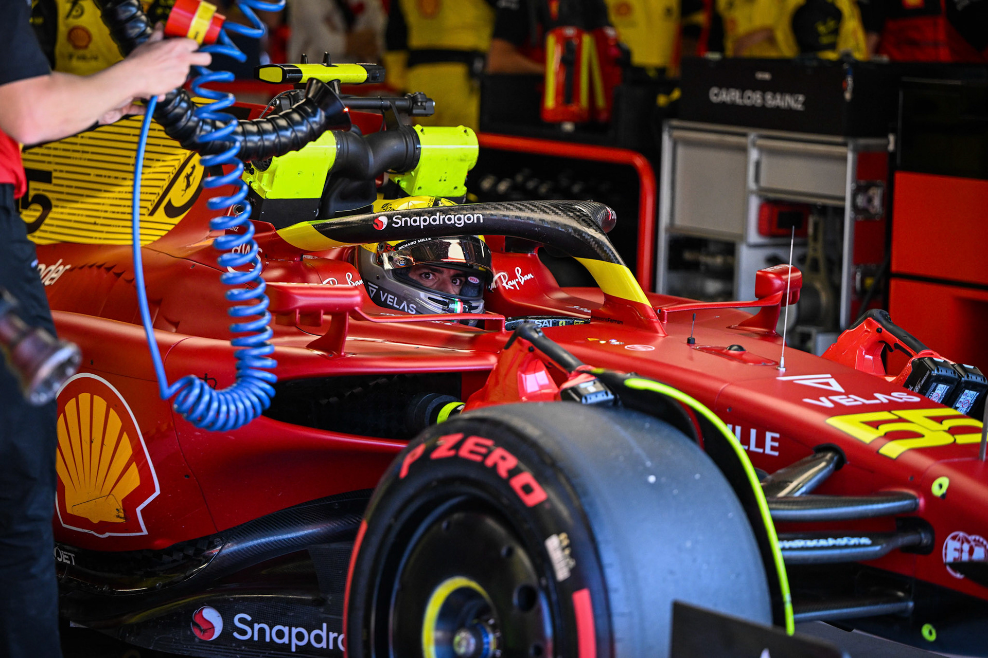 Carlos Sainz (ESP) Scuderia Ferrari; Formel 1 GP Italien Monza, Samstag, 10.09.2022