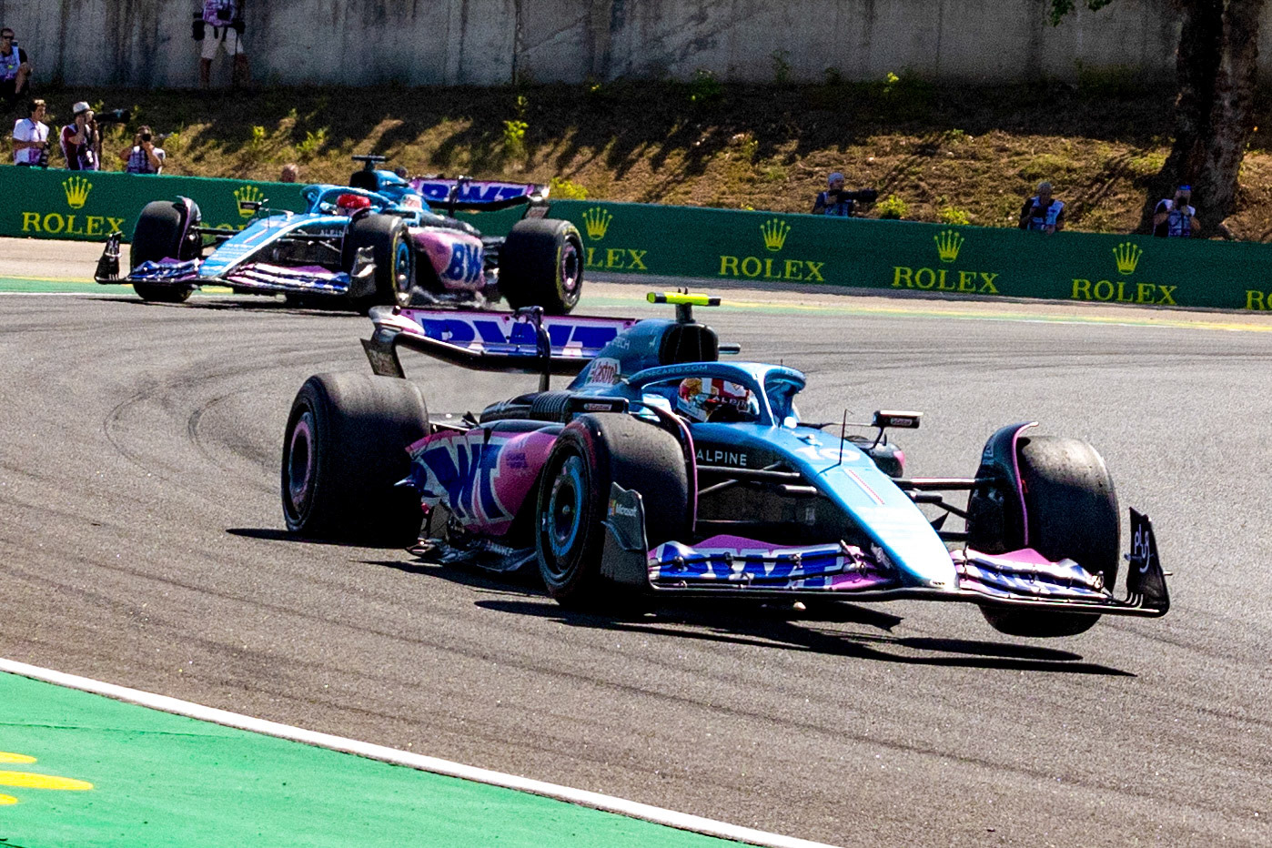 Pierre Gasly und Esteban Ocon (FRA) Alpine F1 Team; Formel 1 GP Budapest / Ungarn. Sonntag, 23.07.2023