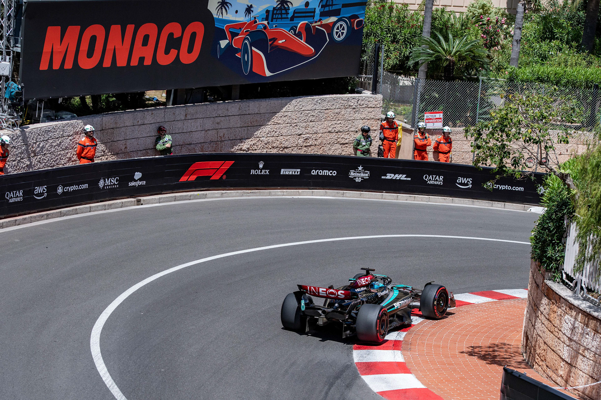 George Russell #63, Mercedes-AMG Petronas F1 Team; Formel1 GP Monaco Samstag, 25.05.2024