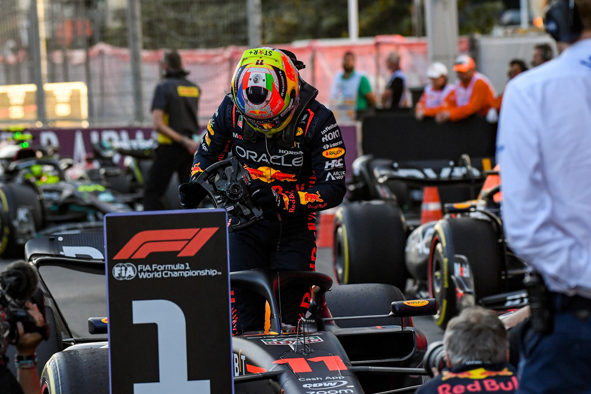 Sergio Perez (MEX) Red Bull Racing; Formel 1 GP Baku Azerbaijan. Samstag 29.04.2023