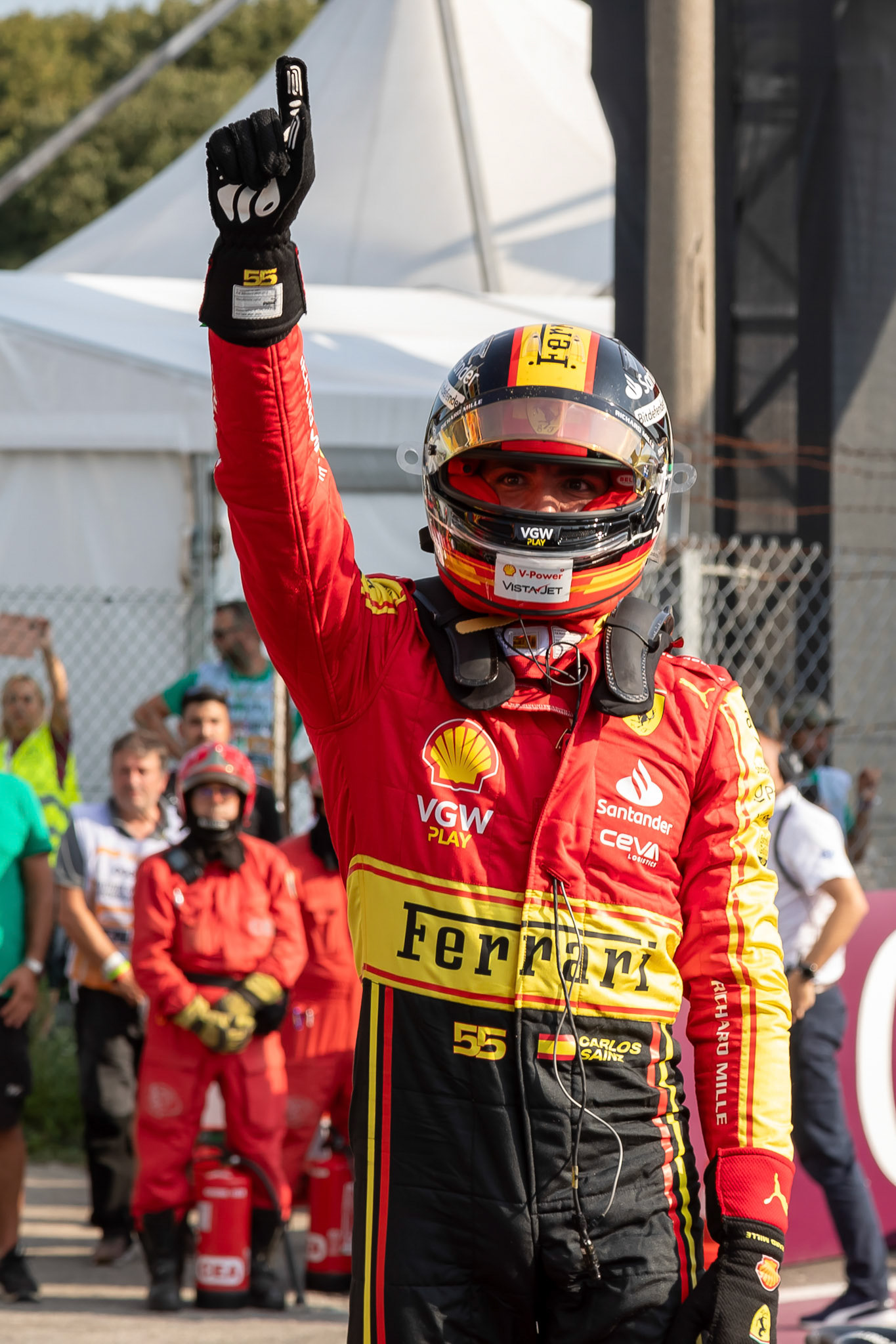 Carlos Sainz (ESP) Scuderia Ferrari; Formel 1 GP Italien / Monza. Samstag, 02.09.2023