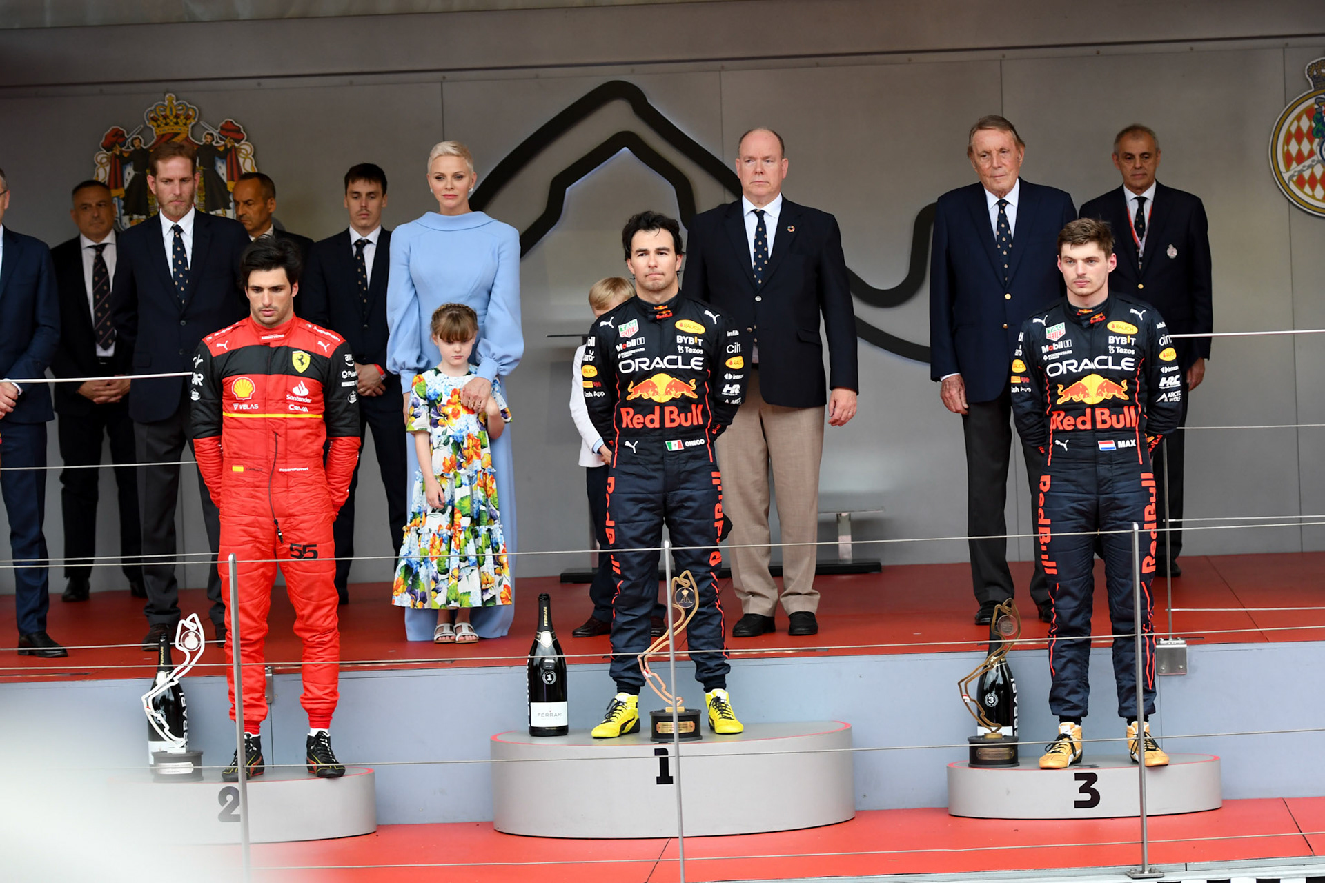 Podium; Formel 1 Monaco am 29.05.2022