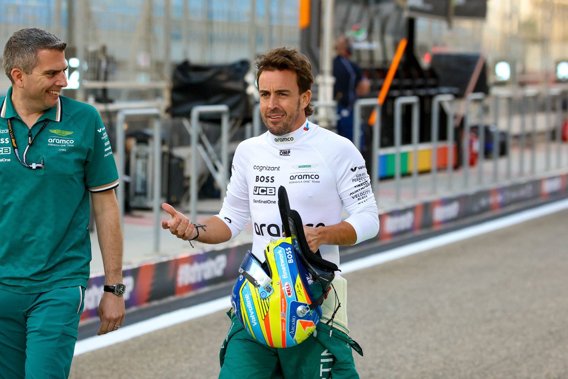 Fernando Alonso #14, Aston Martin Aramco F1 Team; Formel 1 GP Bahrain. Mittwoch 28.02.2024