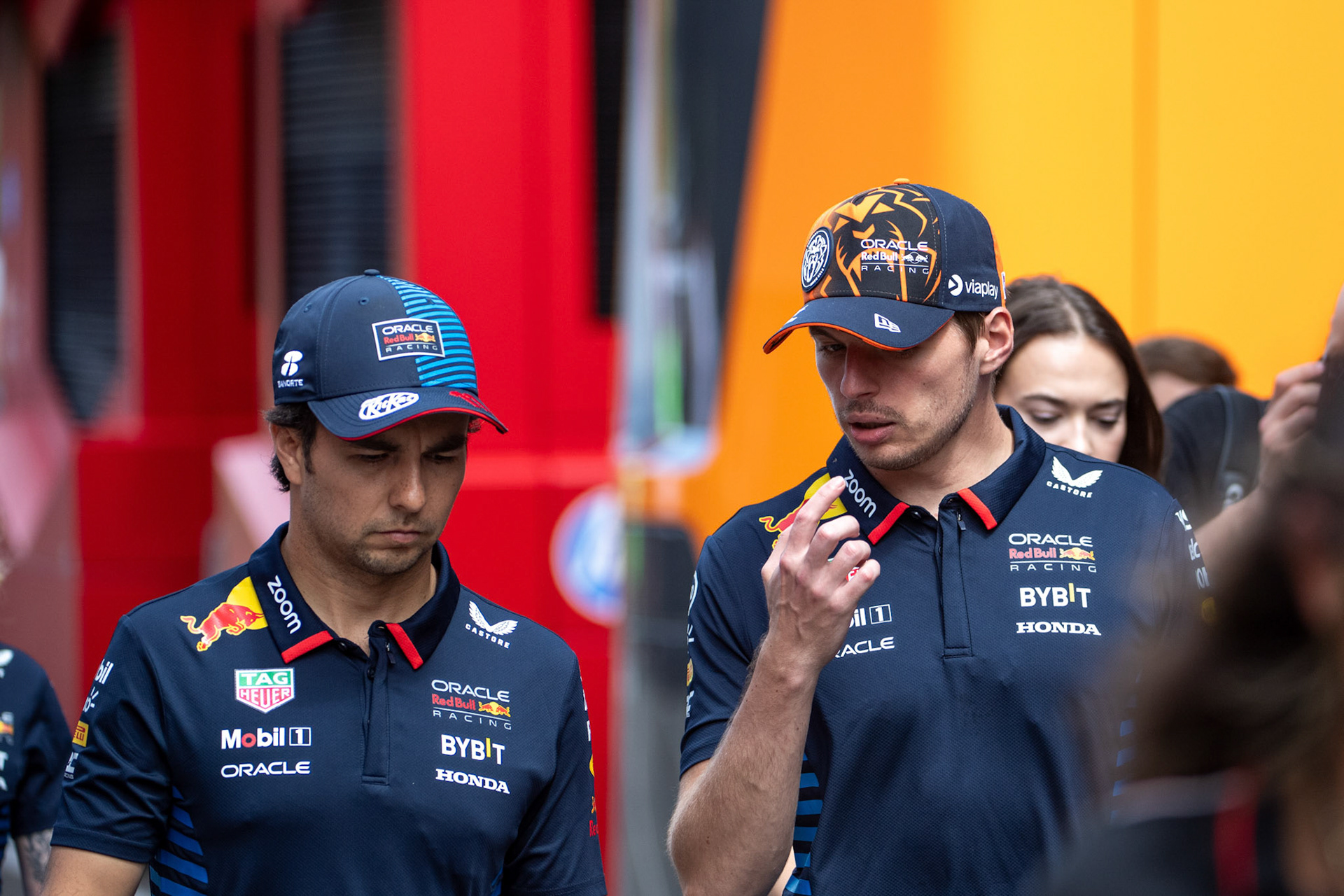 Max Verstappen #1, Oracle Red Bull Racing und Sergio Perez #11, Oracle Red Bull Racing;Formel 1 GP Austria / Österreich. Donnerstag, 27.06.2024