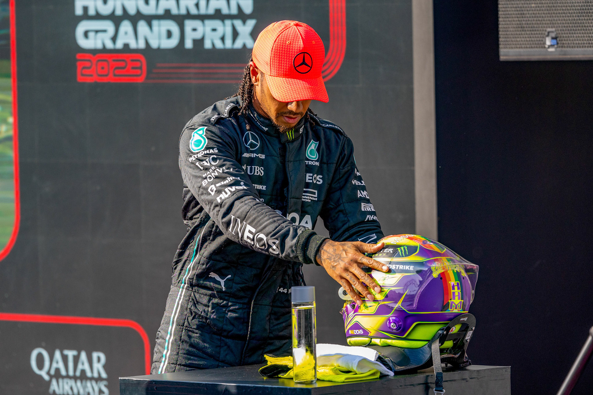 Lewis Hamilton (GBR) Mercedes AMG F1 Team; Formel 1 GP Budapest / Ungarn. Samstag, 22.07.2023