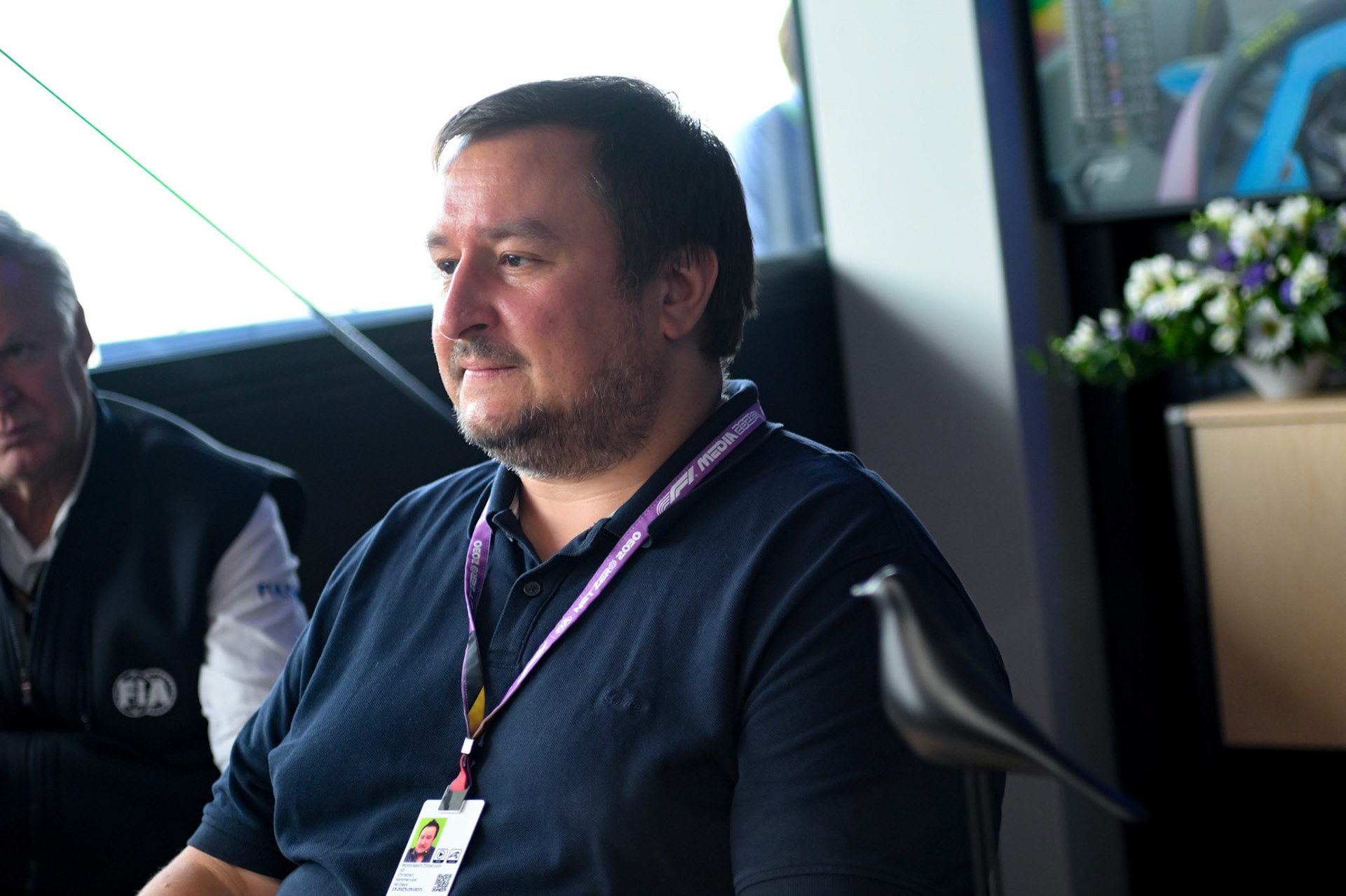Mohammed bin Sulayem im Interview mit Christian Nimmervoll; Formel 1 GP Spa Francorchamps/ Belgien. Samstag, 29.07.2023