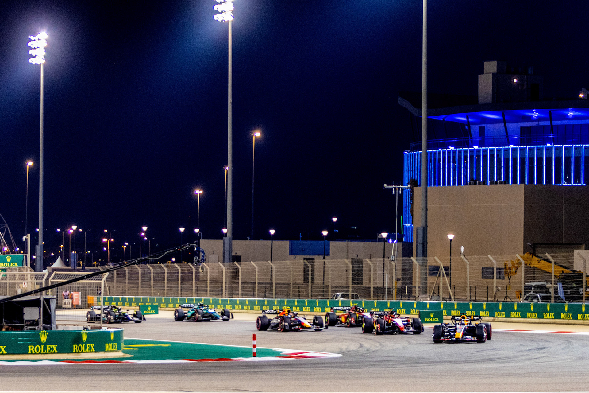 Max Verstappen (NED) Red Bull Racing, Race Start; Formel 1 GP Bahrain. Sonntag 05.03.2023