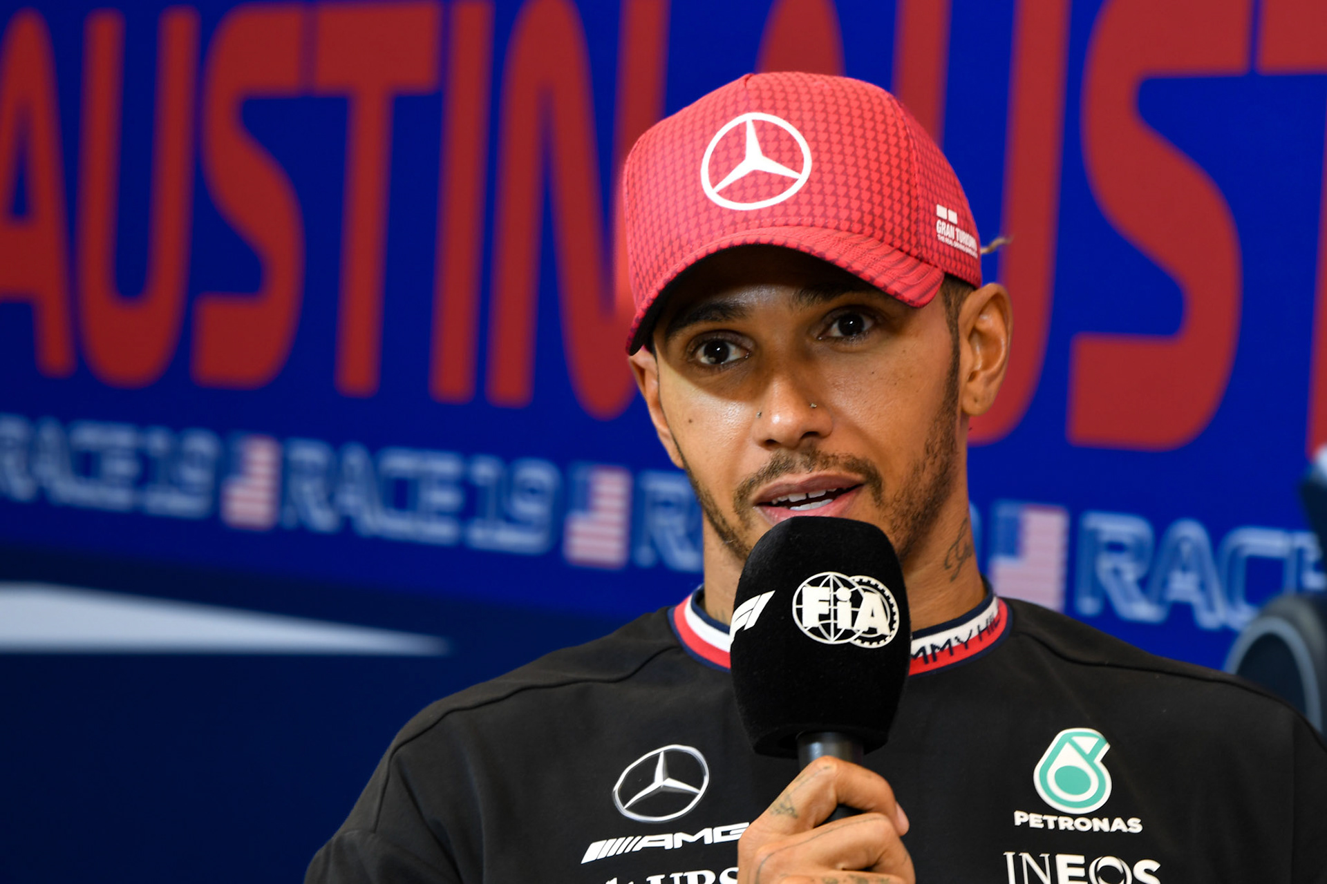 Lewis Hamilton (GBR) Mercedes AMG F1 Team; Formel 1 GP USA Austin Texas. Sonntag 22.10.2023