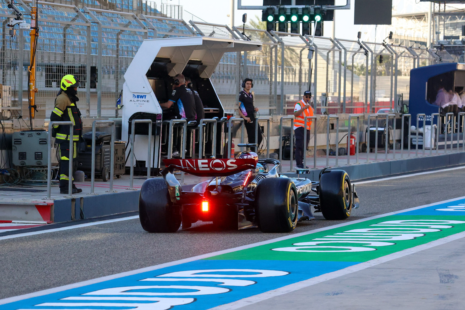 George Russell #63, Mercedes-AMG Petronas F1 Team; Formel 1 Pre-Season Tests Bahrain. Mittwoch, 21.02.2024