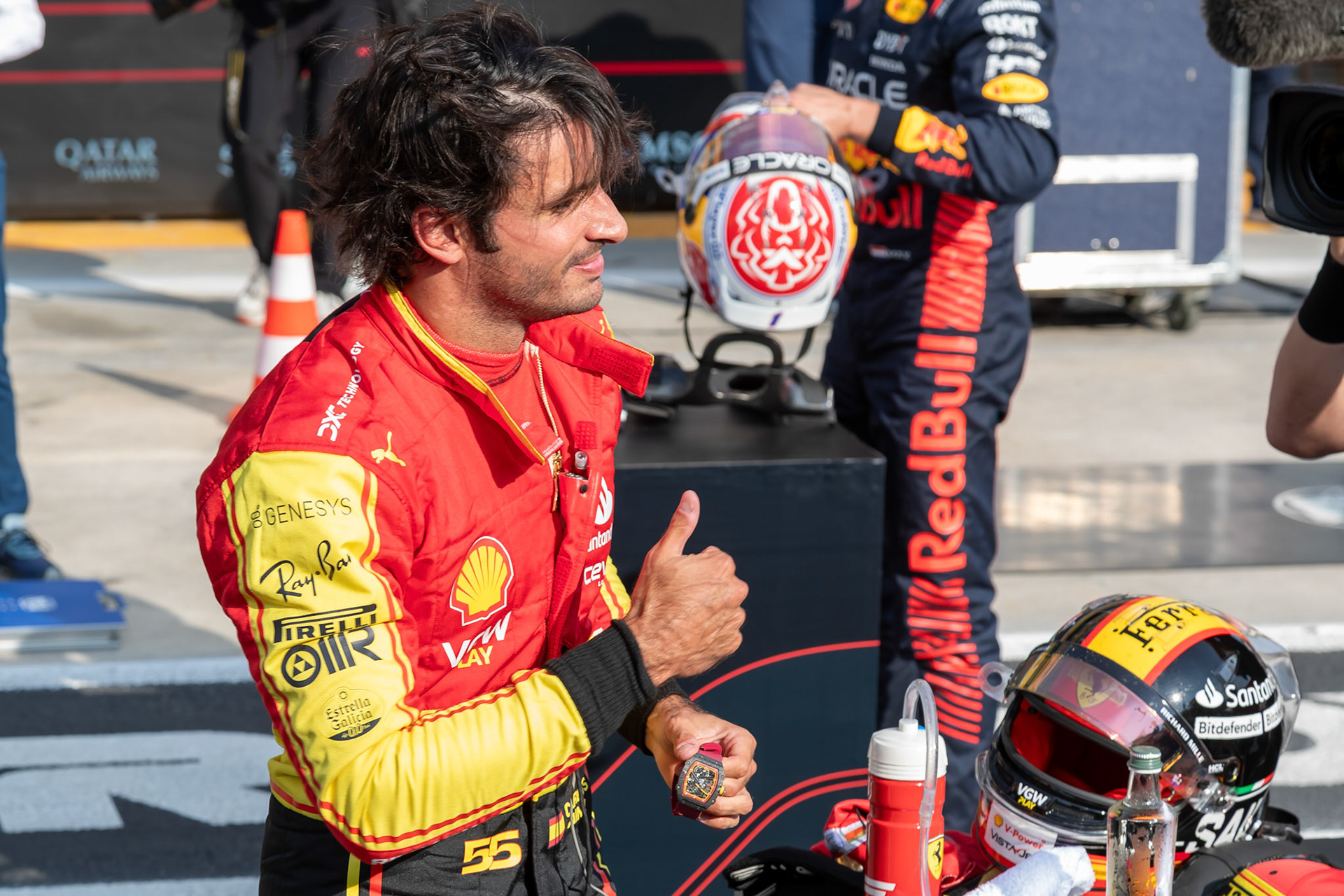 Carlos Sainz (ESP) Scuderia Ferrari; Formel 1 GP Italien / Monza. Samstag, 02.09.2023