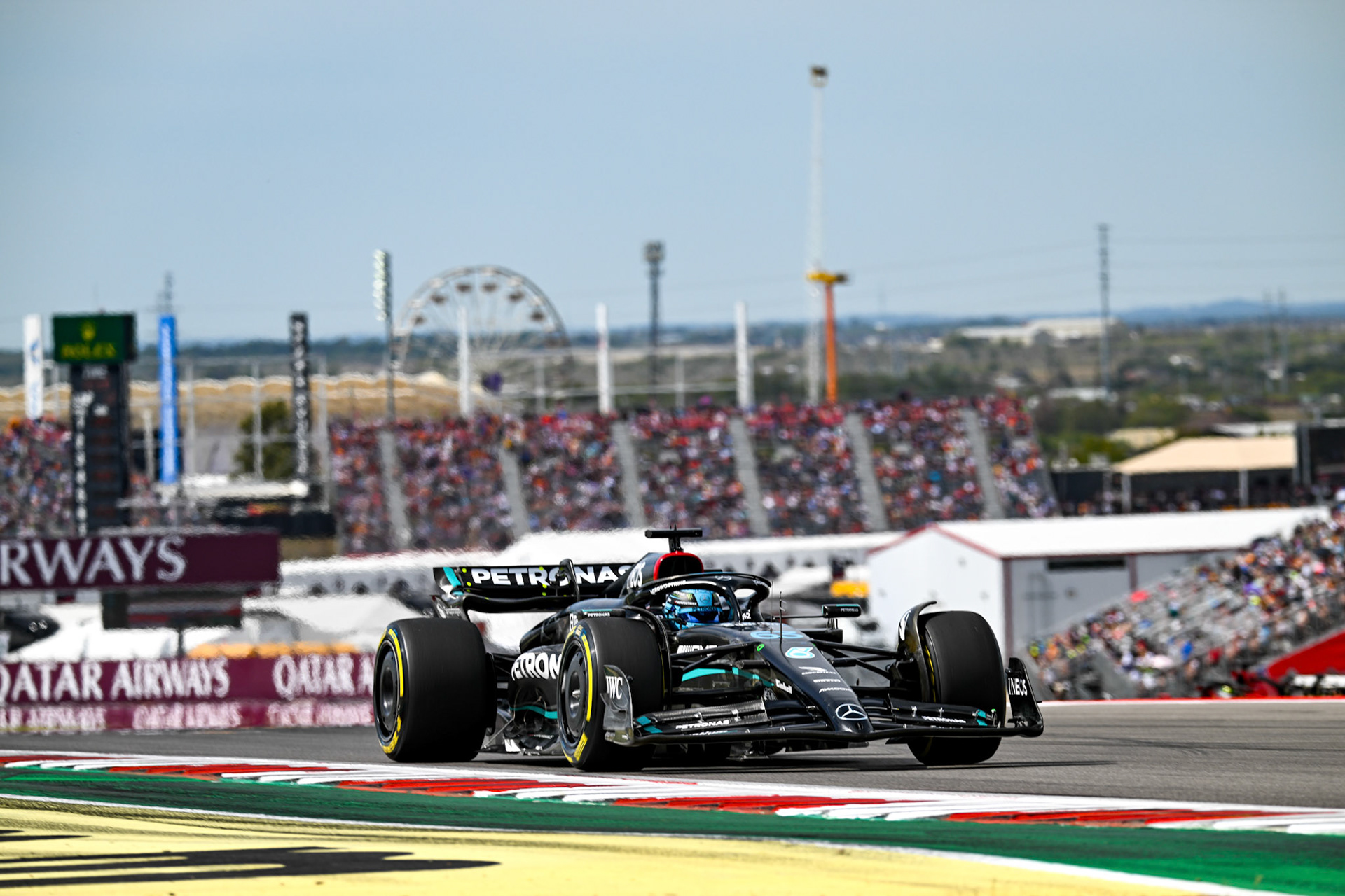 George Russell (GBR) Mercedes AMG F1 Team; Formel 1 GP USA Austin Texas. Samstag 21.10.2023