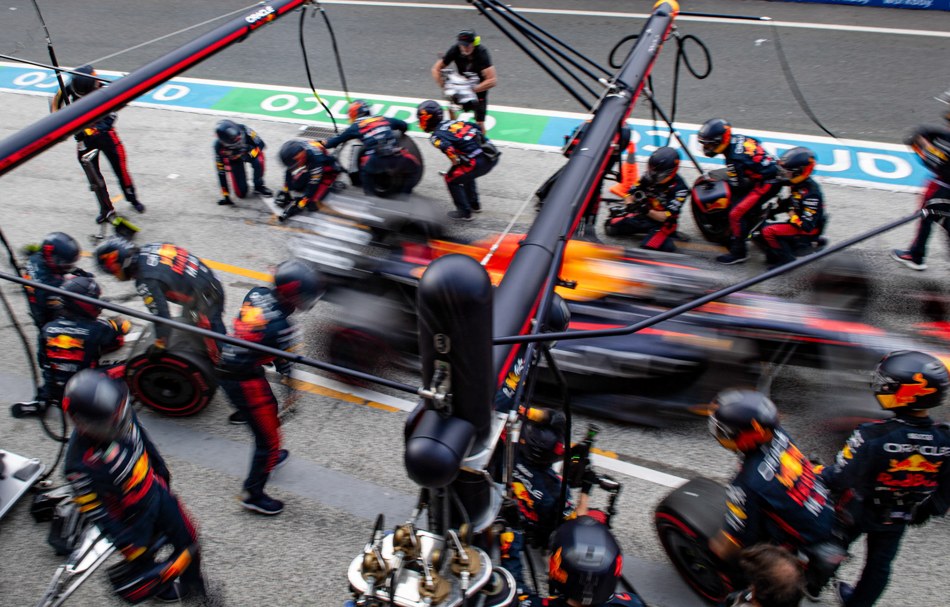 Max Verstappen (NED) Red Bull Racing Pitstop / Boxenstop;Formel 1 GP Holland / Zandvoort. Sonntag, 27.08.2023
