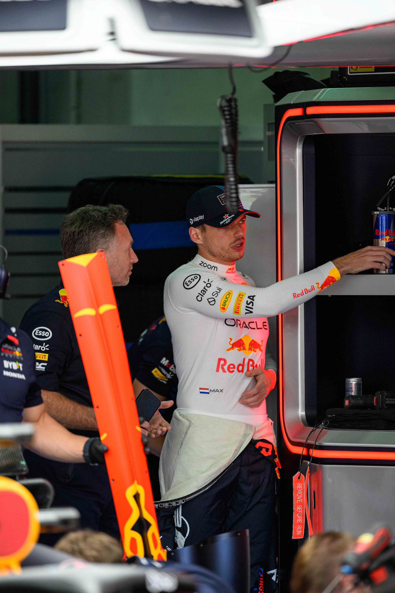 Max Verstappen #1, Oracle Red Bull Racing und Christian Horner, Teamchef Oracle Red Bull Racing; F1 GP Imola / Italien Freitag, 17.05.2024