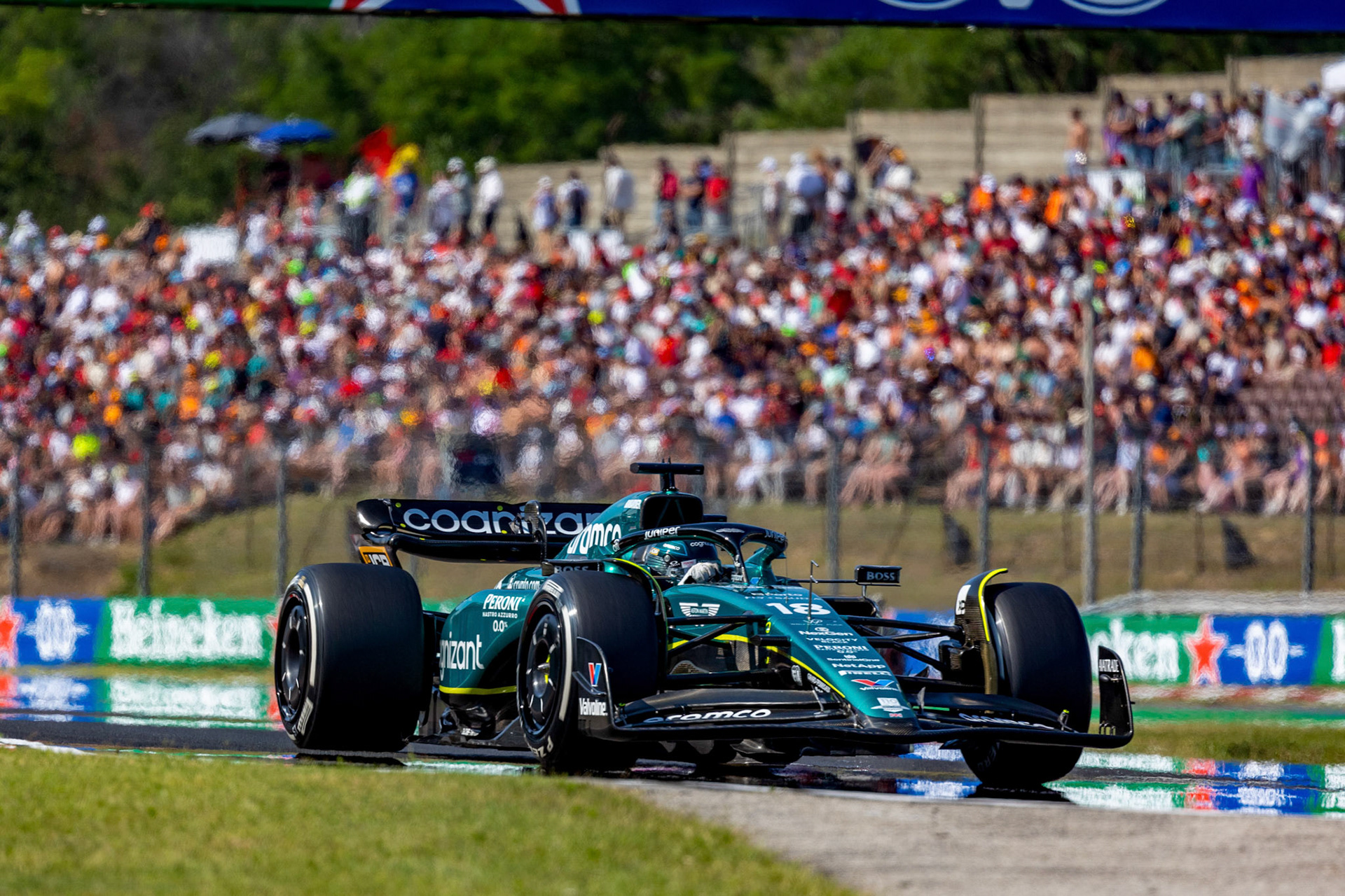 Lance Stroll (CAN) Aston Martin Formula One Team; Formel 1 GP Budapest / Ungarn. Samstag, 22.07.2023