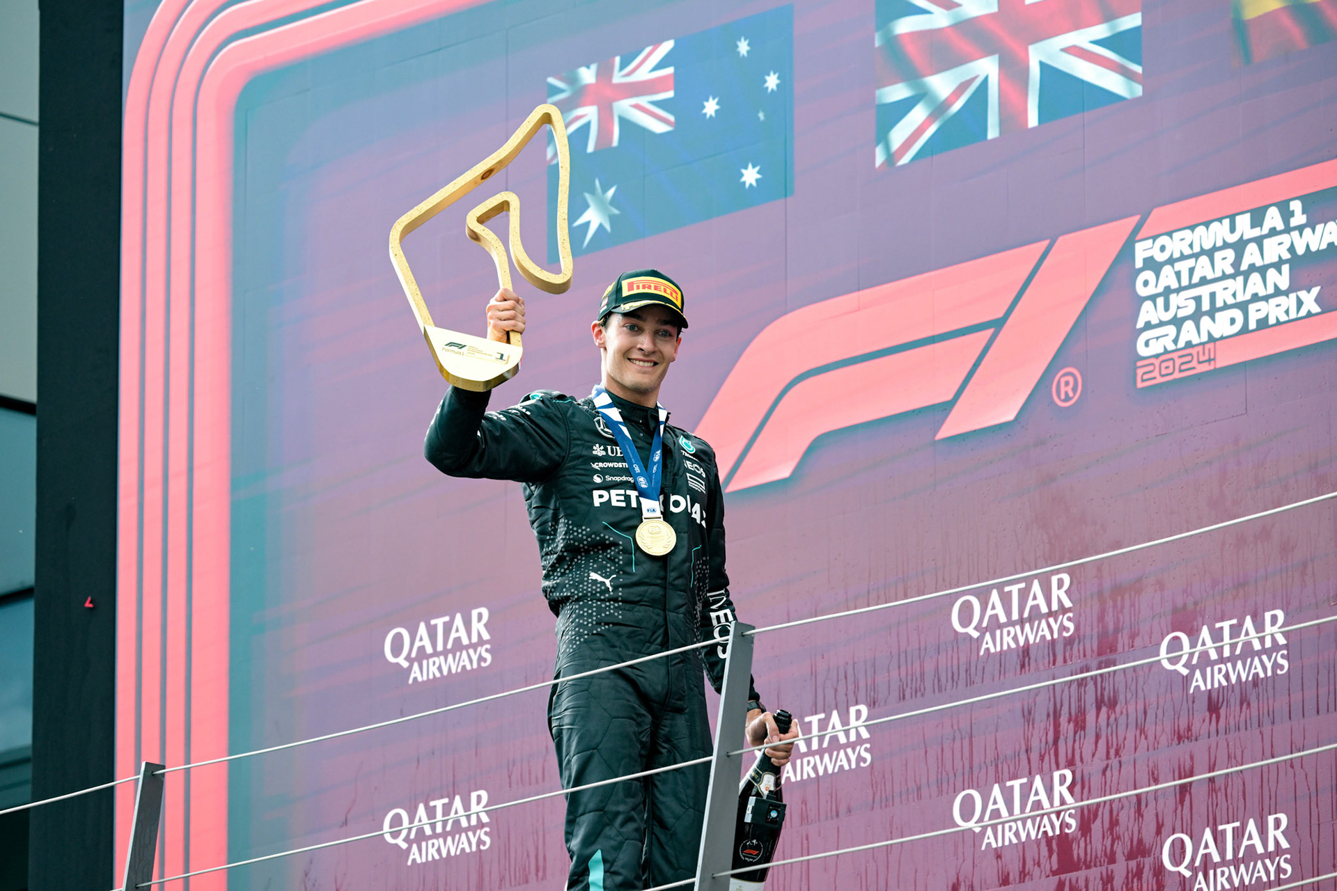 George Russell #63, Mercedes-AMG Petronas F1 Team;Formel 1 GP Austria / Österreich. Sonntag, 30.06.2024