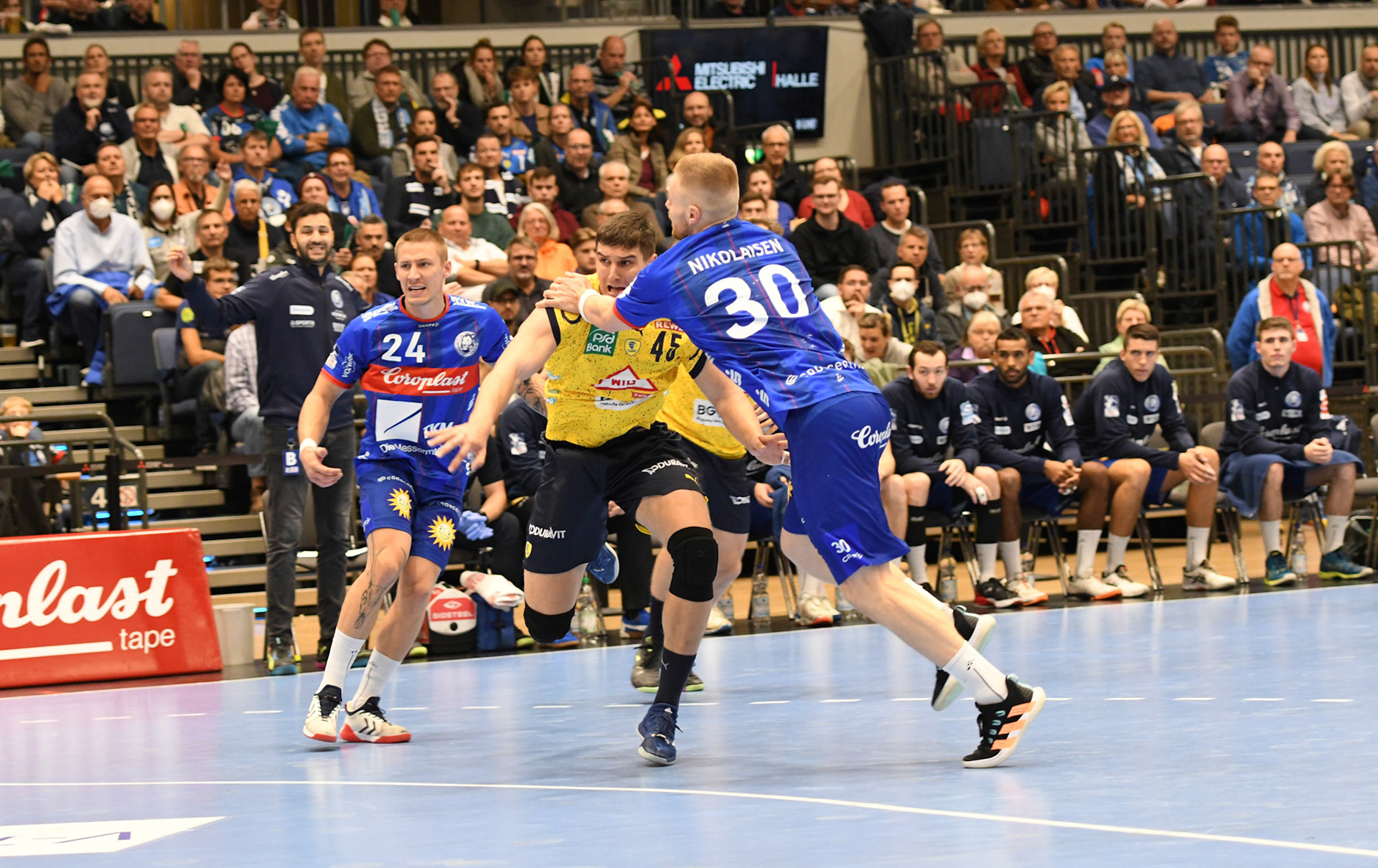 Tom Kare Nikolaisen #30; Handball Bundesliga; BHC 06 - Rhein Neckar Loewen 29.09.2022