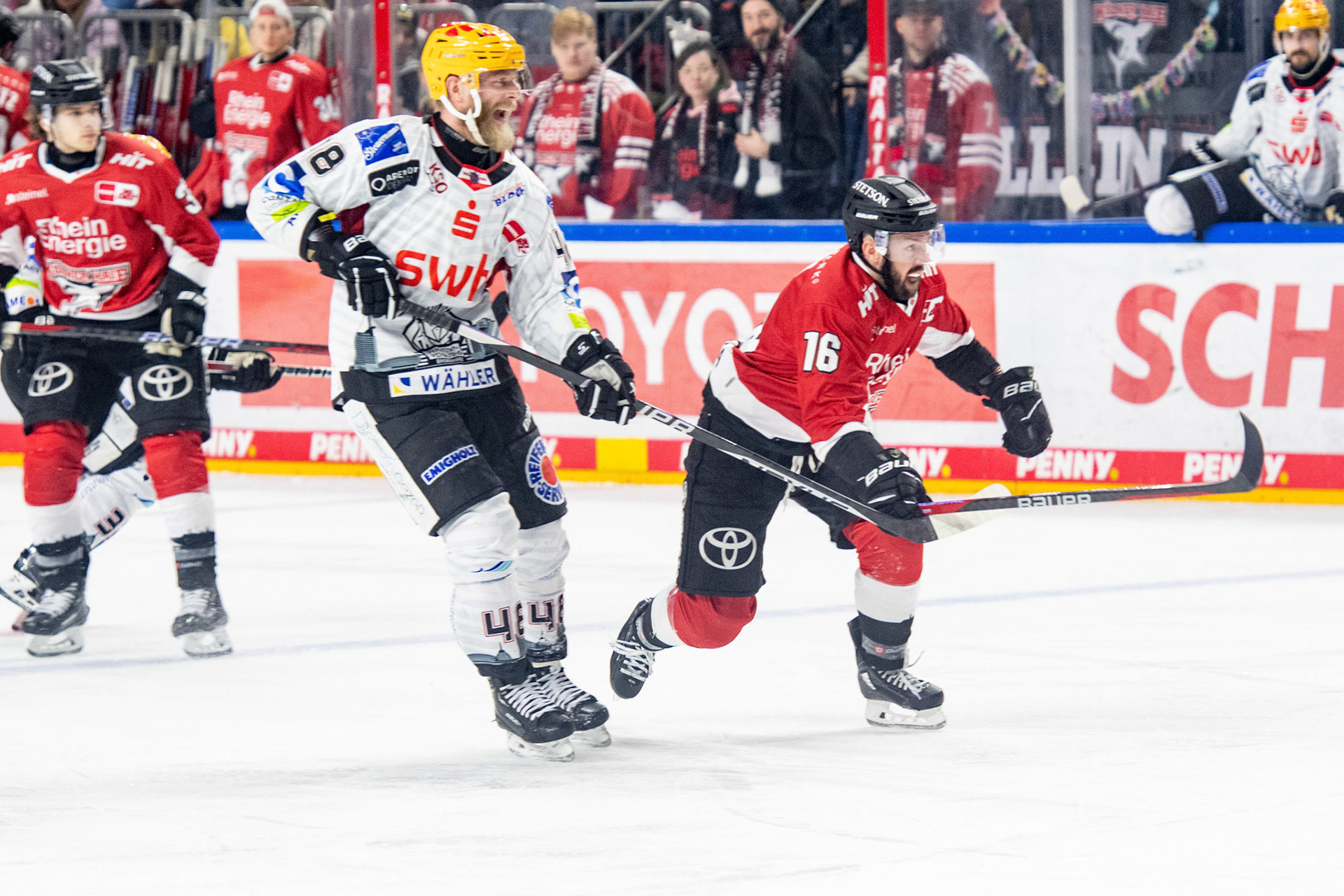 Jason Bast, Nicholas B. Jensen; DEL Kölner Haie - Fishtown Pinguins Bremerhaven, 30.01.2024