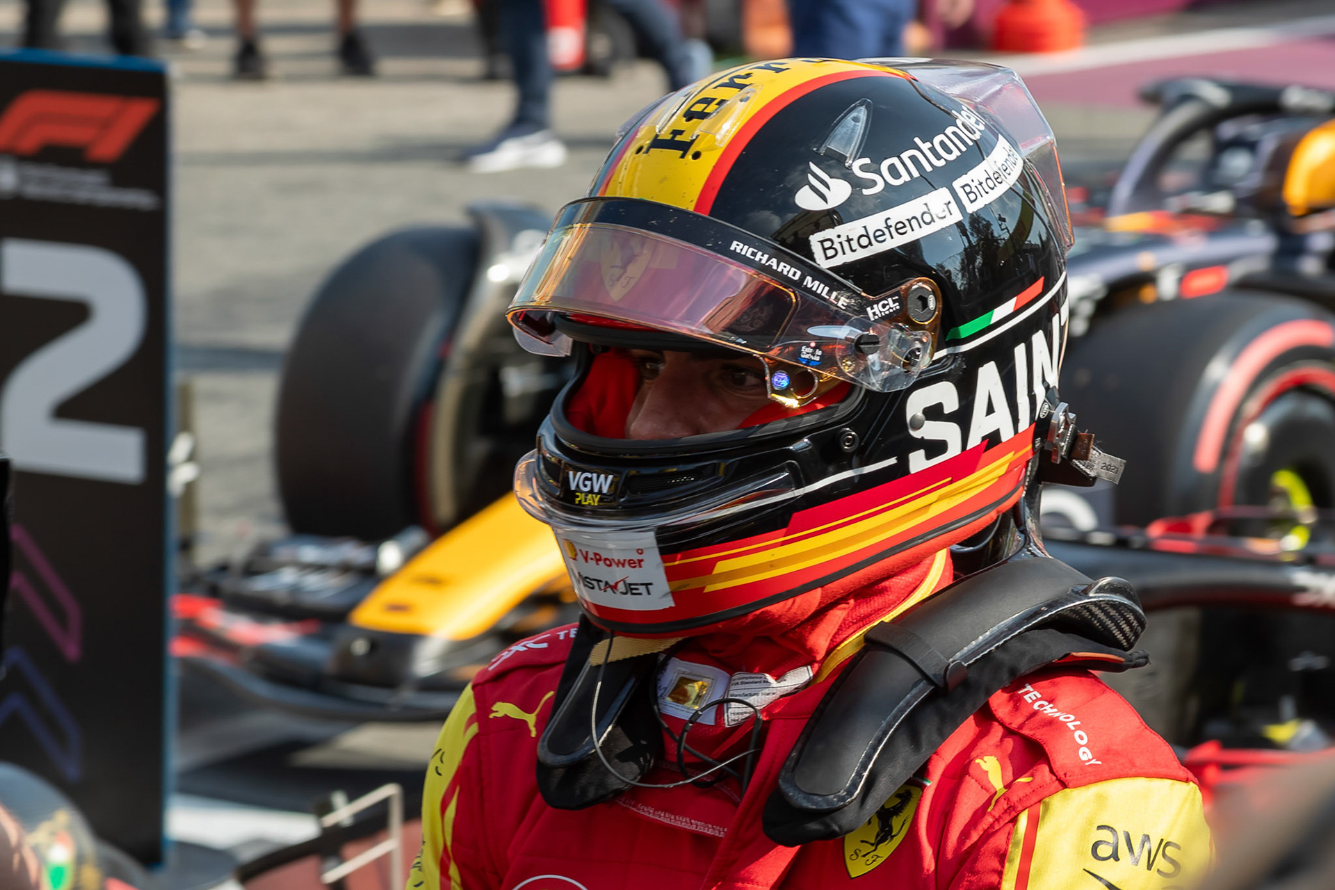 Carlos Sainz (ESP) Scuderia Ferrari; Formel 1 GP Italien / Monza. Samstag, 02.09.2023