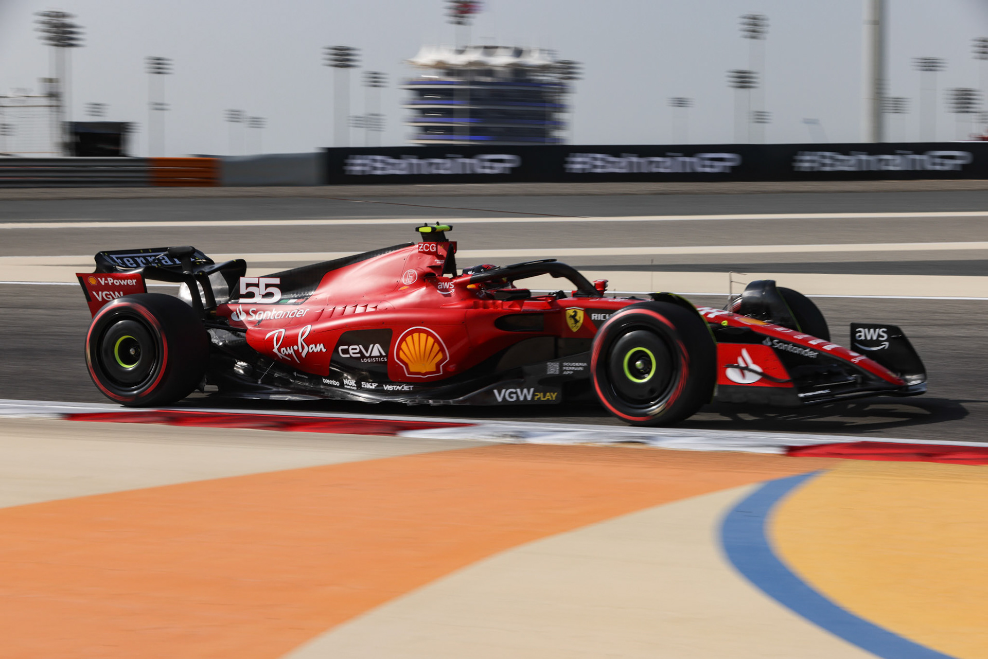 Carlos Sainz (ESP) Scuderia Ferrari; Formel 1 GP Bahrain. Samstag 04.03.2023
