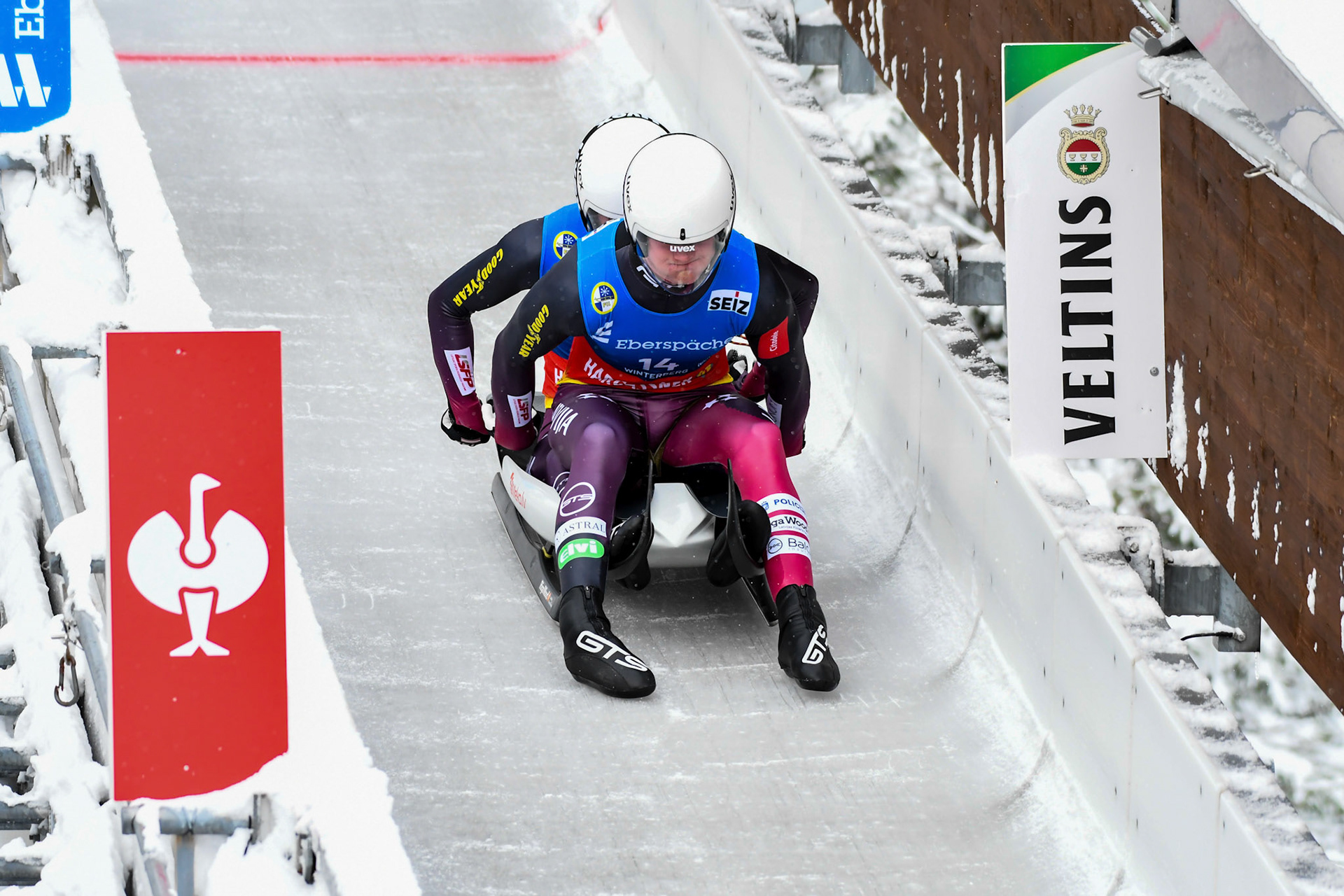 Martins Bots, Roberts Plume, LAT; Eberspächer Luge World Cup; Veltins Eisarena Winterberg 25.02.2023
