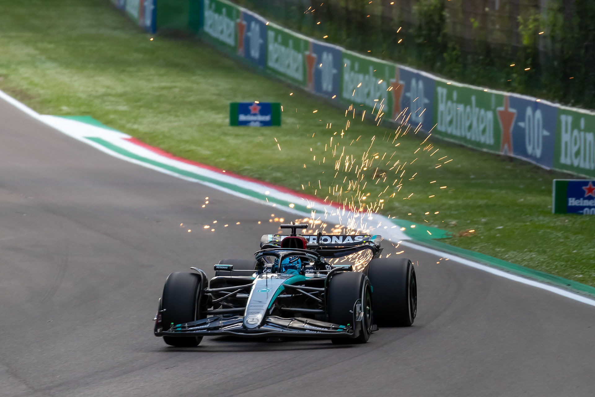 George Russell #63, Mercedes-AMG Petronas F1 Team; F1 GP Imola / Italien Freitag, 17.05.2024