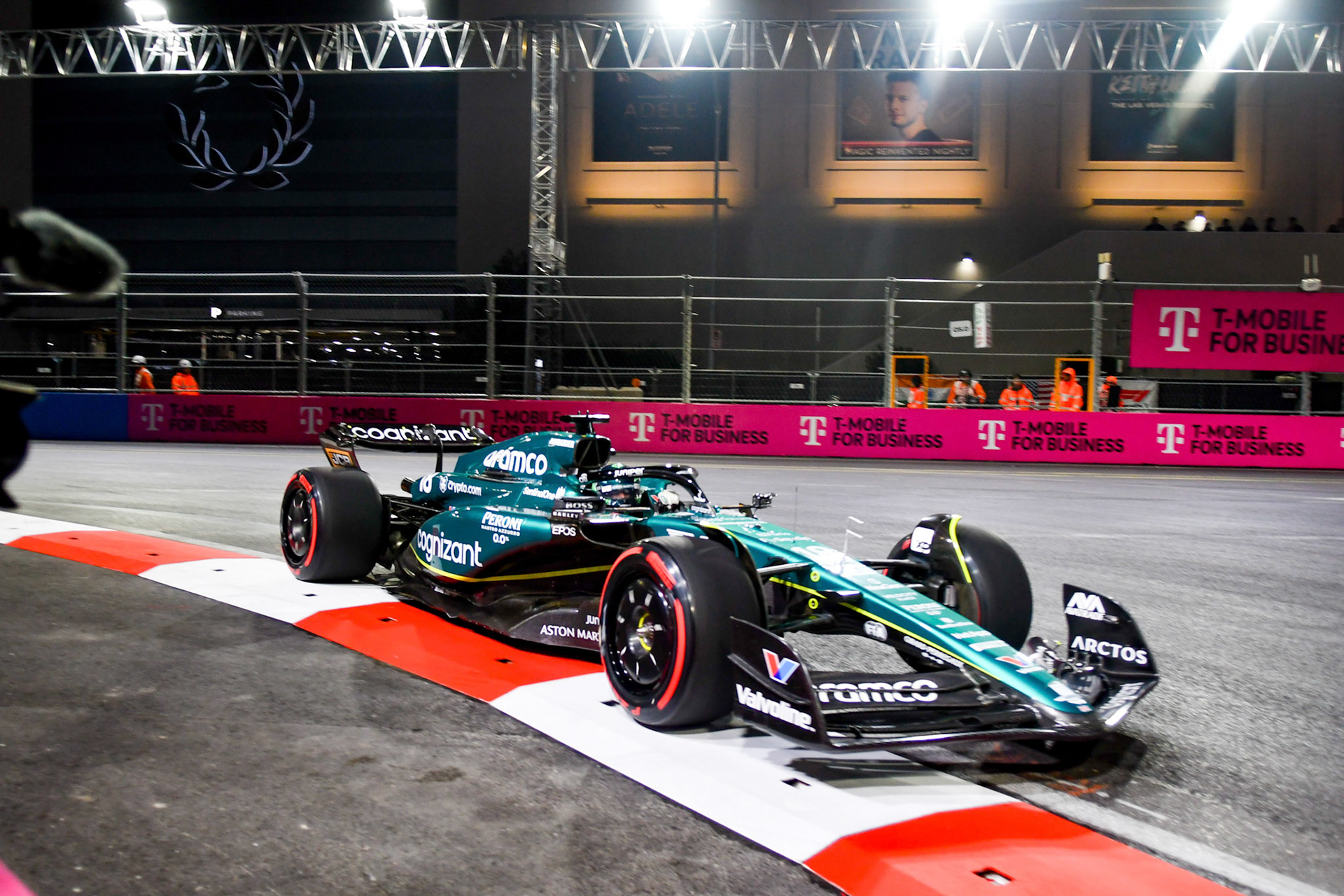 Lance Stroll (CAN) Aston Martin Formula One Team; Formel 1 GP USA Las Vegas. Samstag 18.11.2023