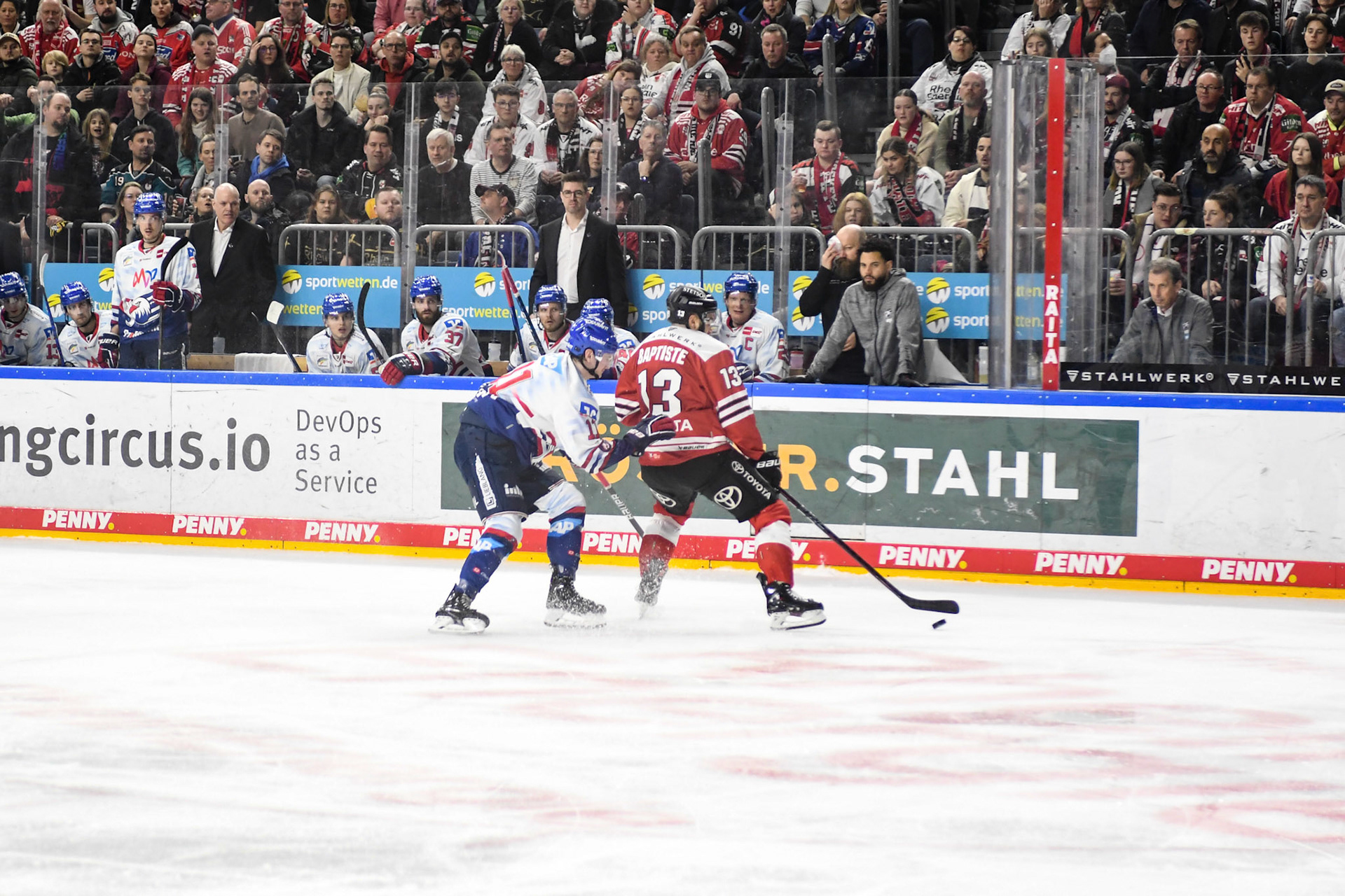 Nicholas Baptiste; DEL Kölner Haie - Adler Mannheim, 17.03.2023